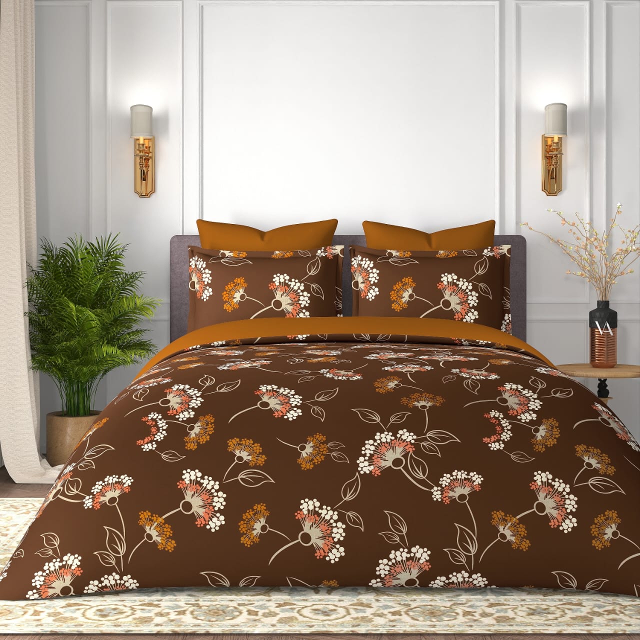 Cotton King Size Bedsheet Set - 180 TC (2.75 x 2.75m) with 2 Pillow Covers