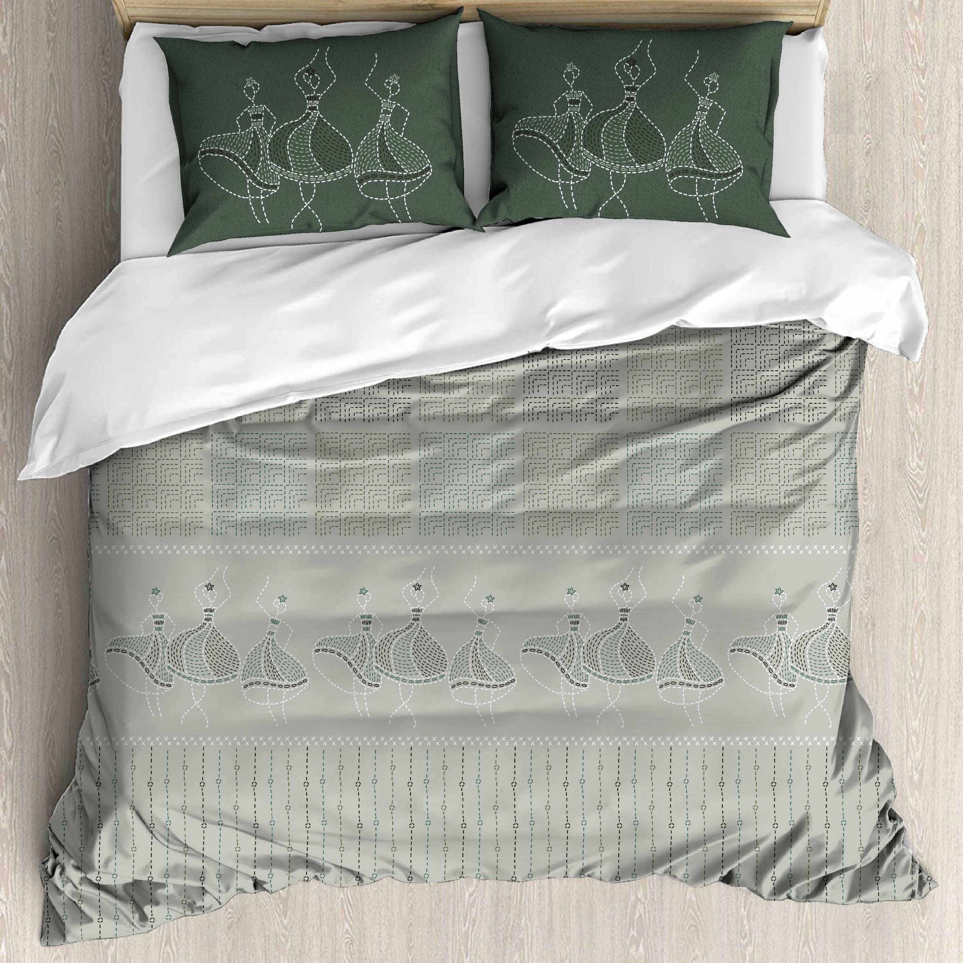 Premium Cotton King Size Bedsheet Set - 180 TC (2.75x2.75m) with 2 Pillow Covers