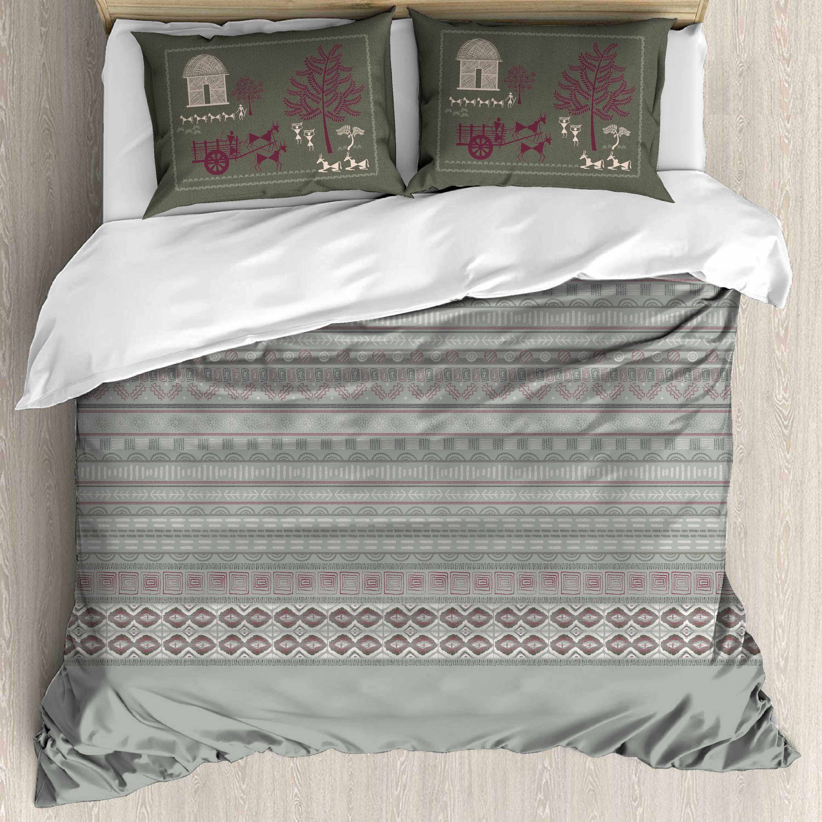 Premium Cotton King Size Bedsheet Set - 180 TC (2.75x2.75m) with 2 Pillow Covers