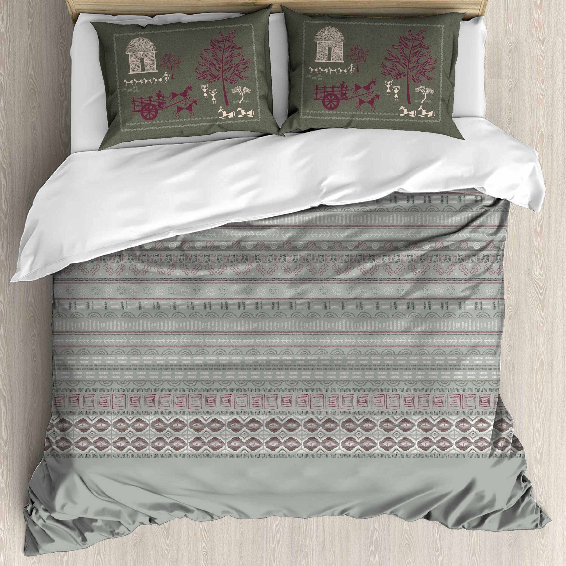 Premium Cotton King Size Bedsheet Set - 180 TC (2.75x2.75m) with 2 Pillow Covers