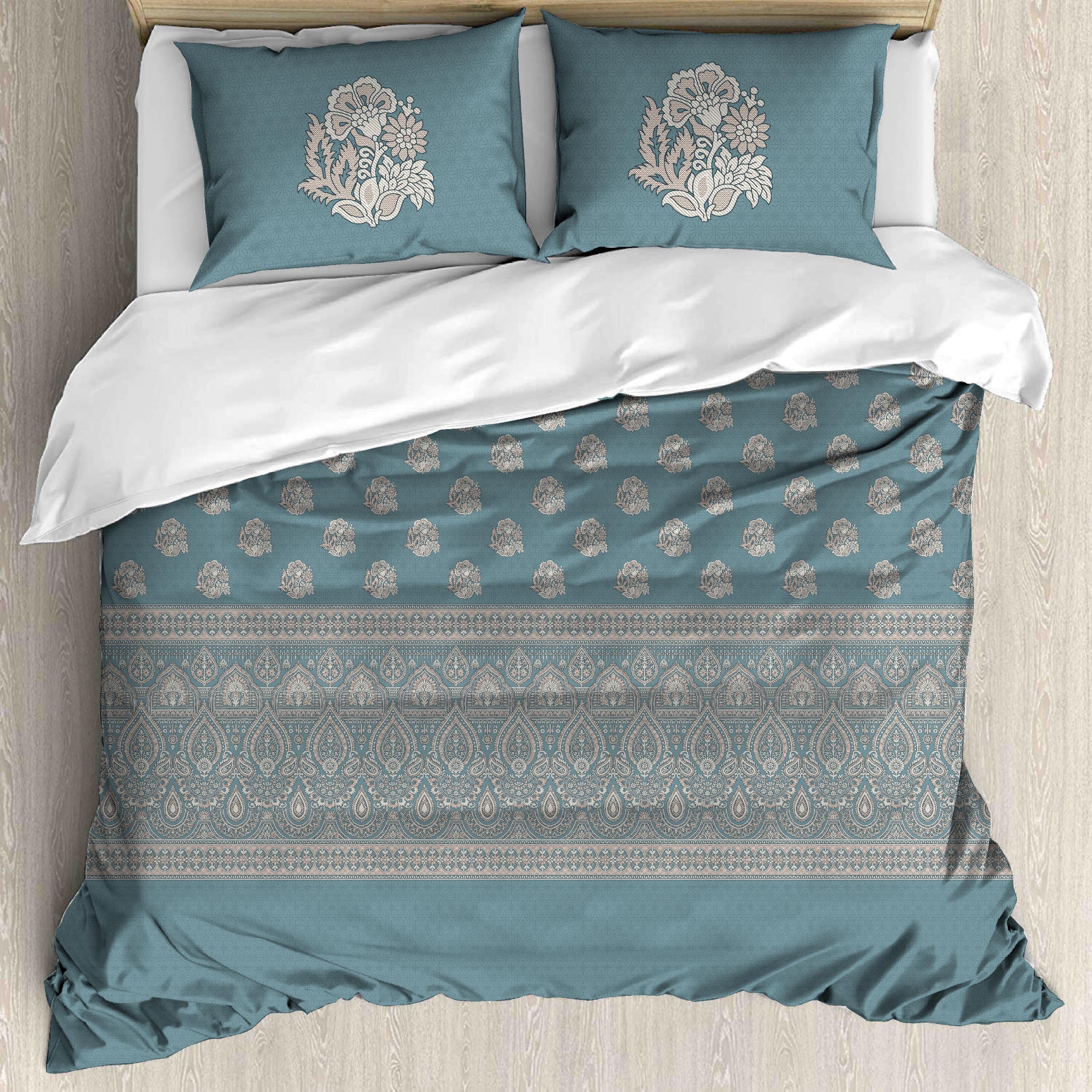 Premium Cotton King Size Bedsheet Set - 180 TC (2.75x2.75m) with 2 Pillow Covers