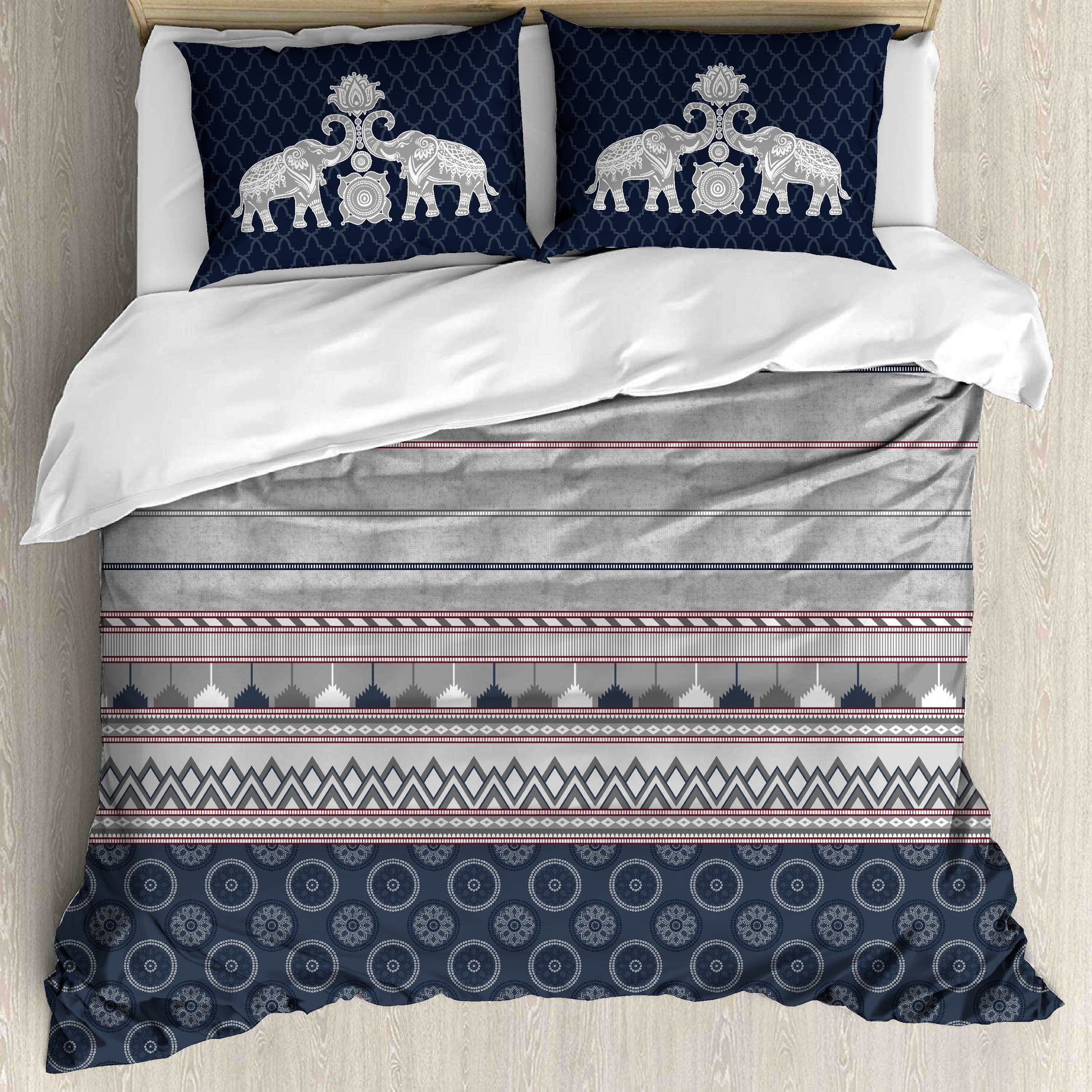 Premium Cotton King Size Bedsheet Set - 180 TC (2.75x2.75m) with 2 Pillow Covers