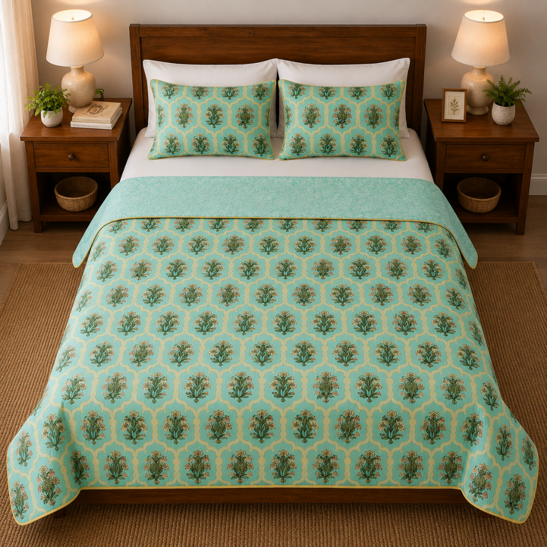 100% Cotton Reversible Double Bed Dohar