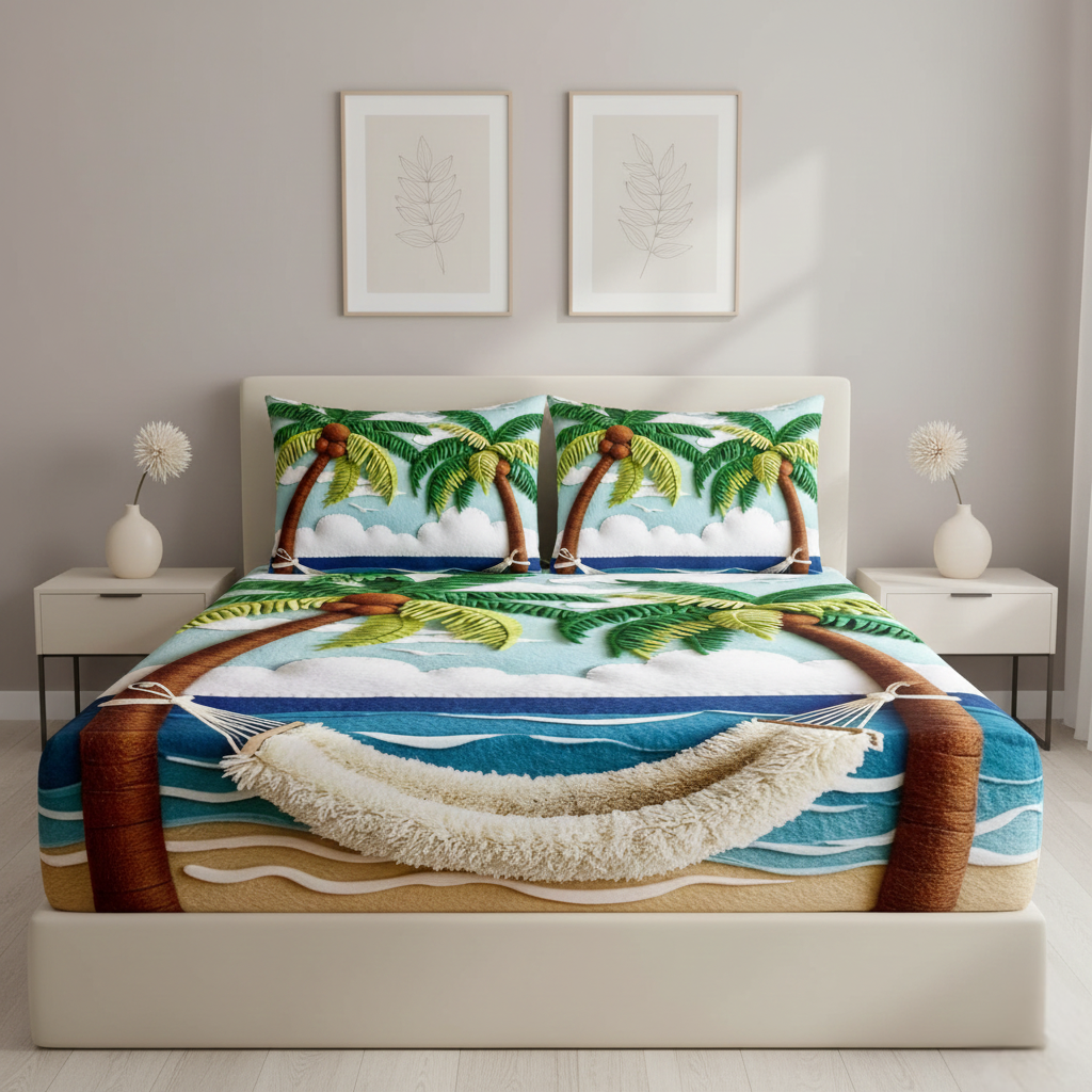 7D Ultra HD Printed Microfiber Bedsheet Set with 2 Pillow Covers