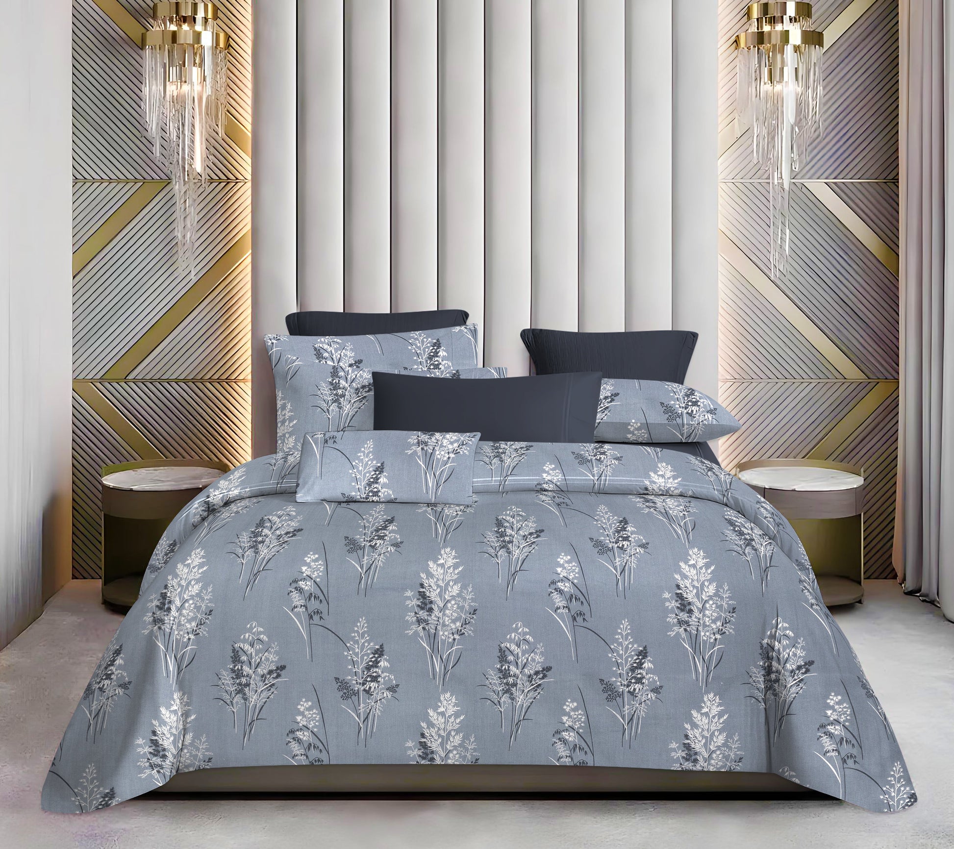 Cotton Queen Size Bedsheet Set - 144 TC (2.30 x 2.50m) with 2 Pillow Covers