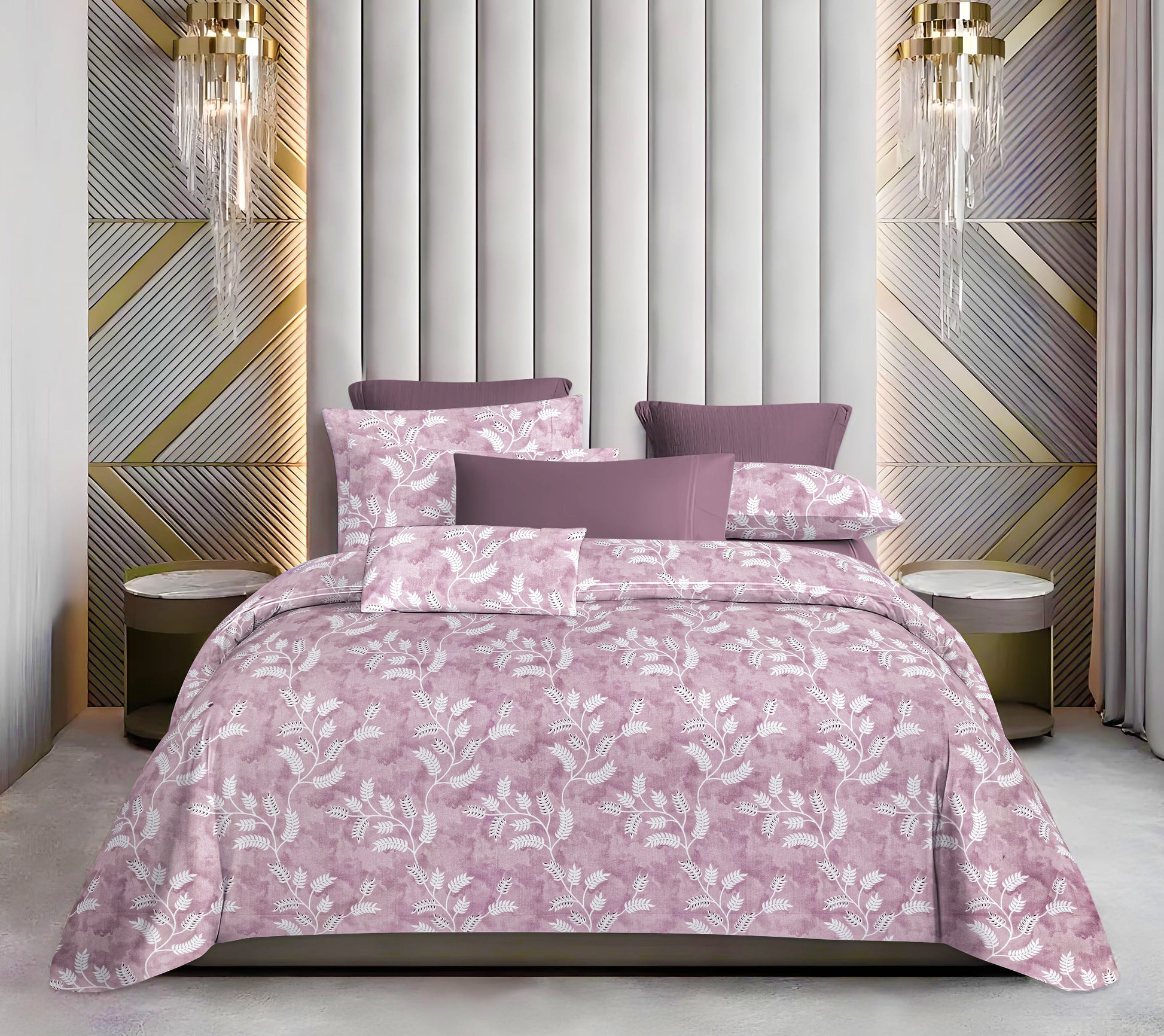 Cotton Queen Size Bedsheet Set - 144 TC (2.30 x 2.50m) with 2 Pillow Covers