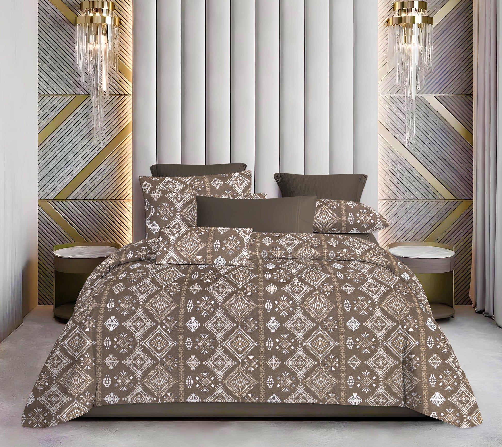Cotton Queen Size Bedsheet Set - 144 TC (2.30 x 2.50m) with 2 Pillow Covers