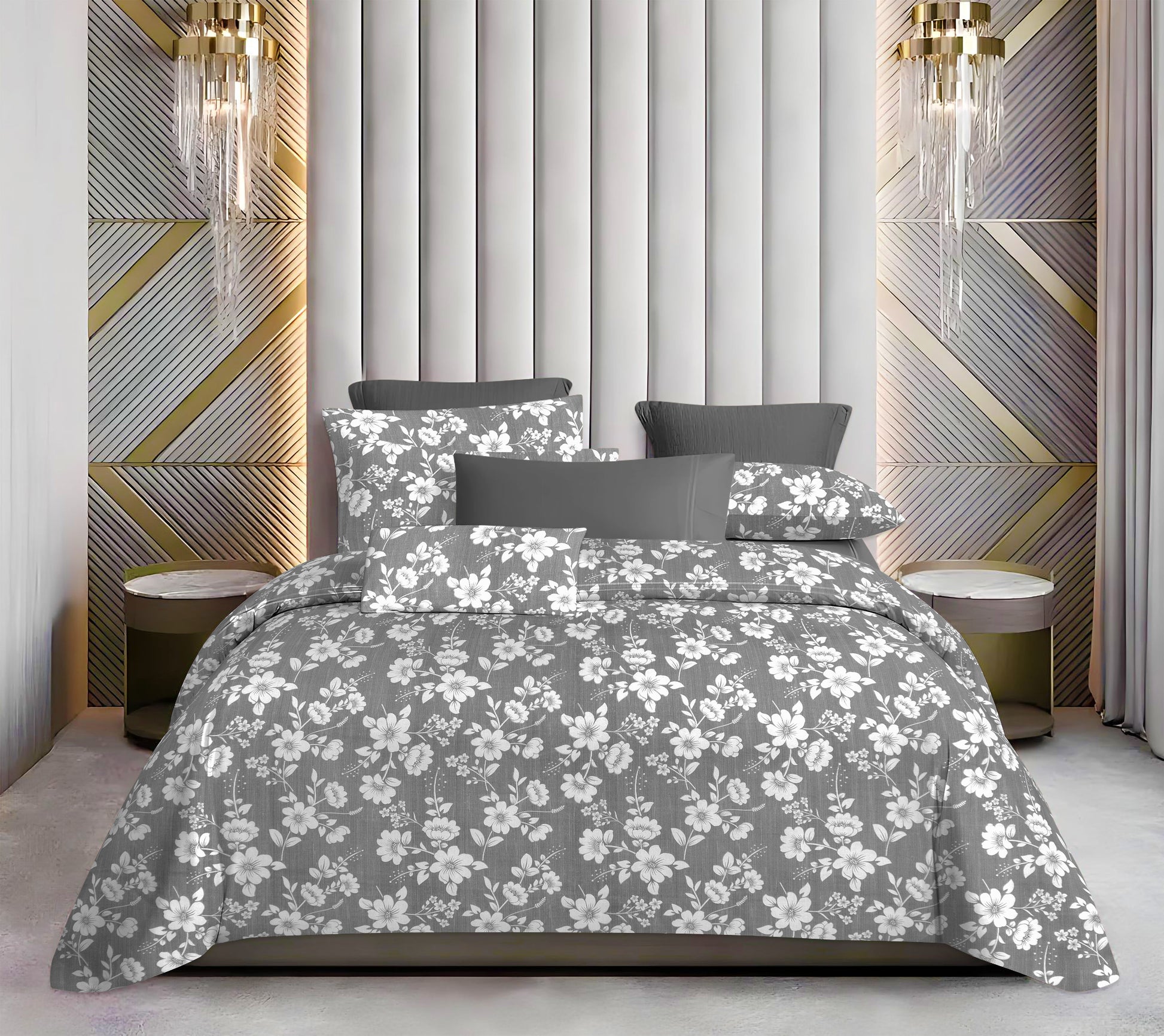 Cotton Queen Size Bedsheet Set - 144 TC (2.30 x 2.50m) with 2 Pillow Covers