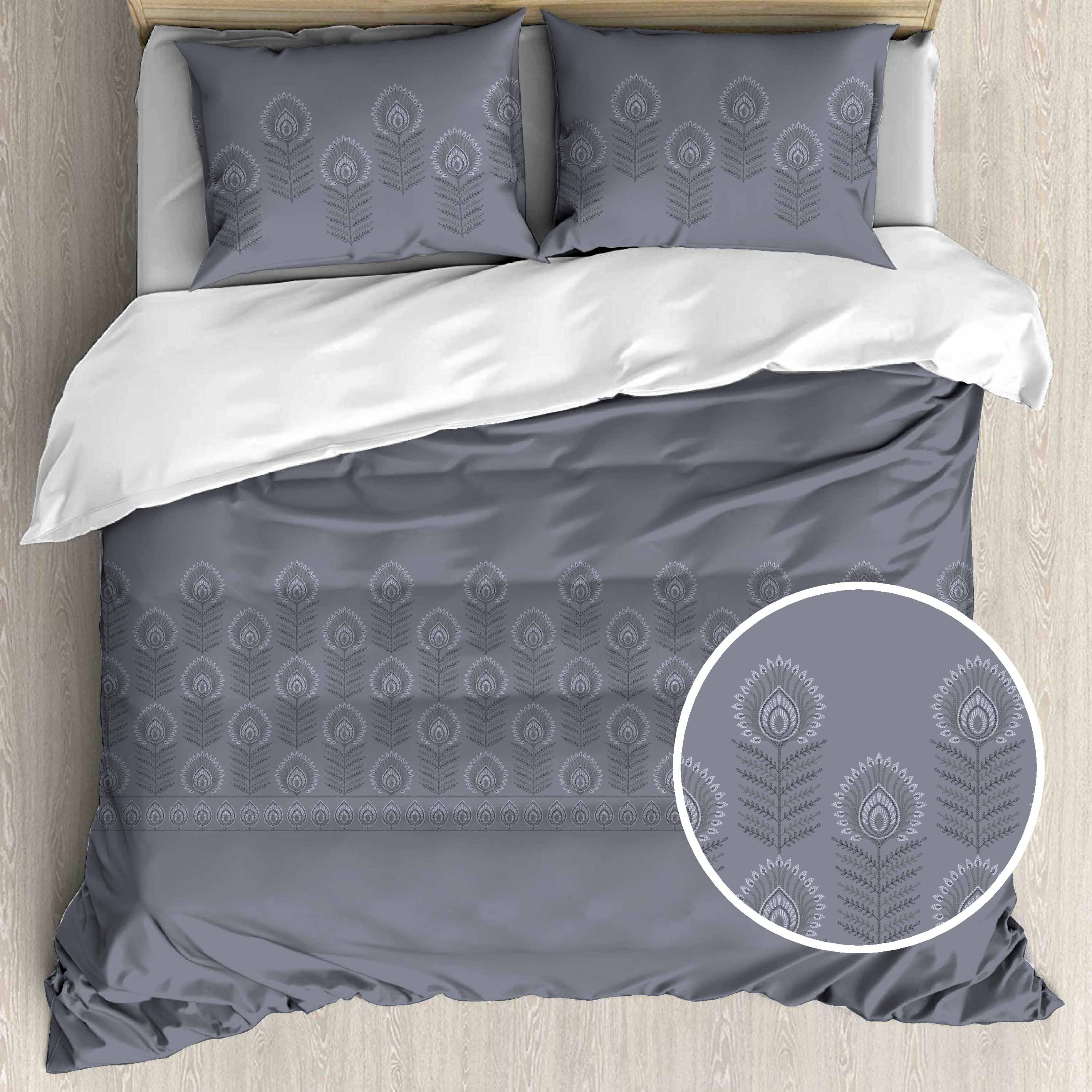 Luxurious Satin Cotton King Size Bedsheet Set - 250 TC (1 Bedsheet + 2 Pillow Covers)