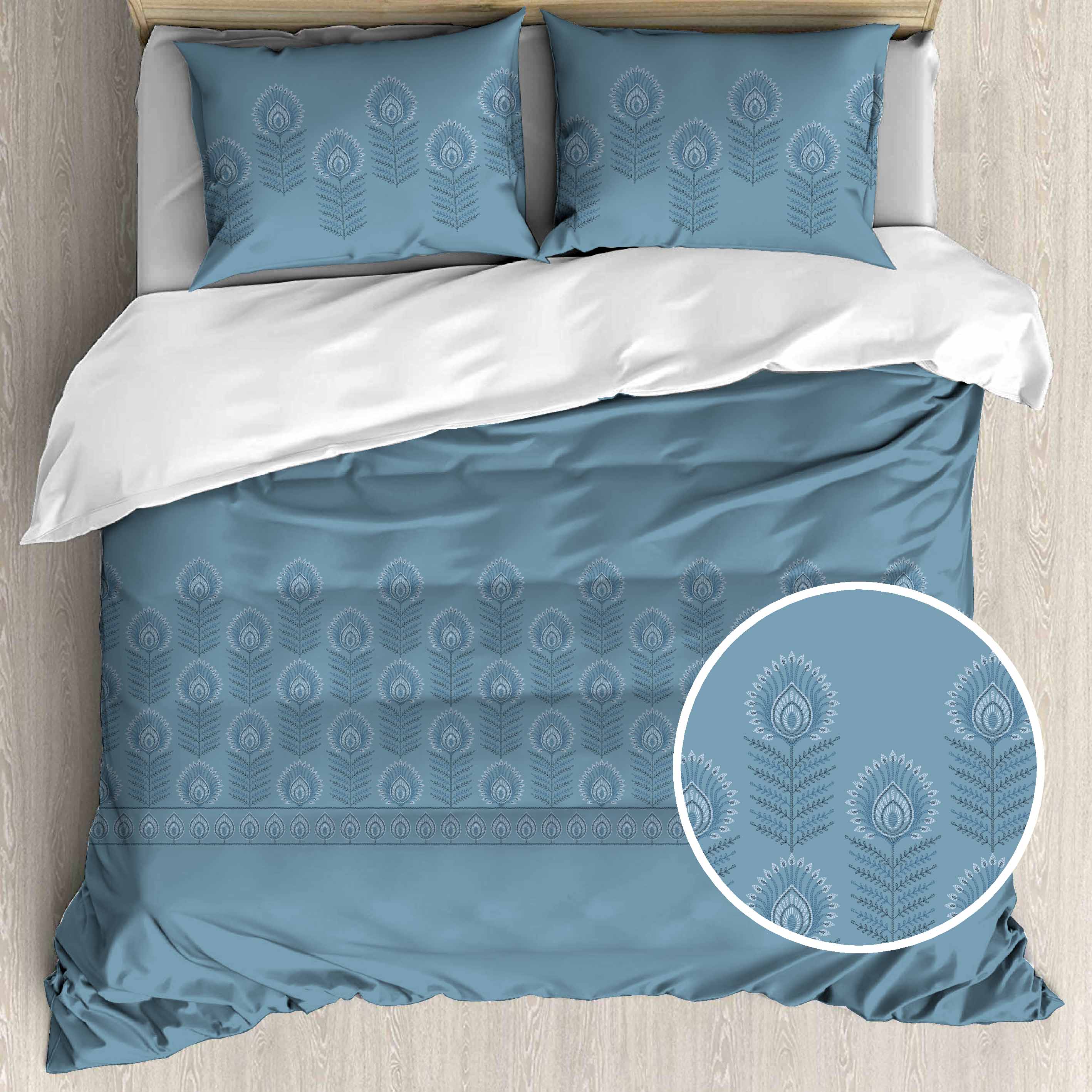 Luxurious Satin Cotton King Size Bedsheet Set - 250 TC (1 Bedsheet + 2 Pillow Covers)