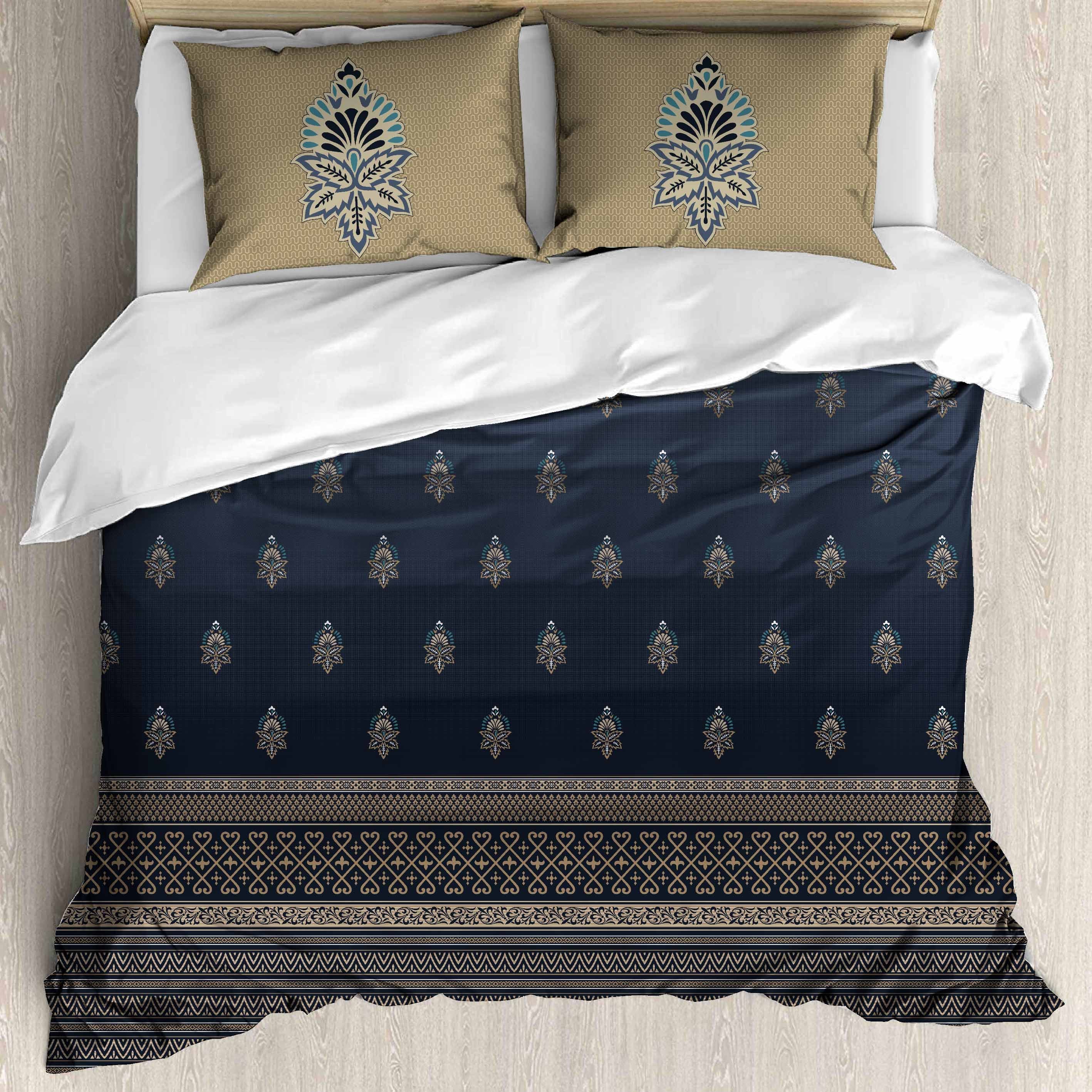 Cotton King Size Bedsheet Set – 180 TC (2.75x2.75m) with 2 Pillow Covers