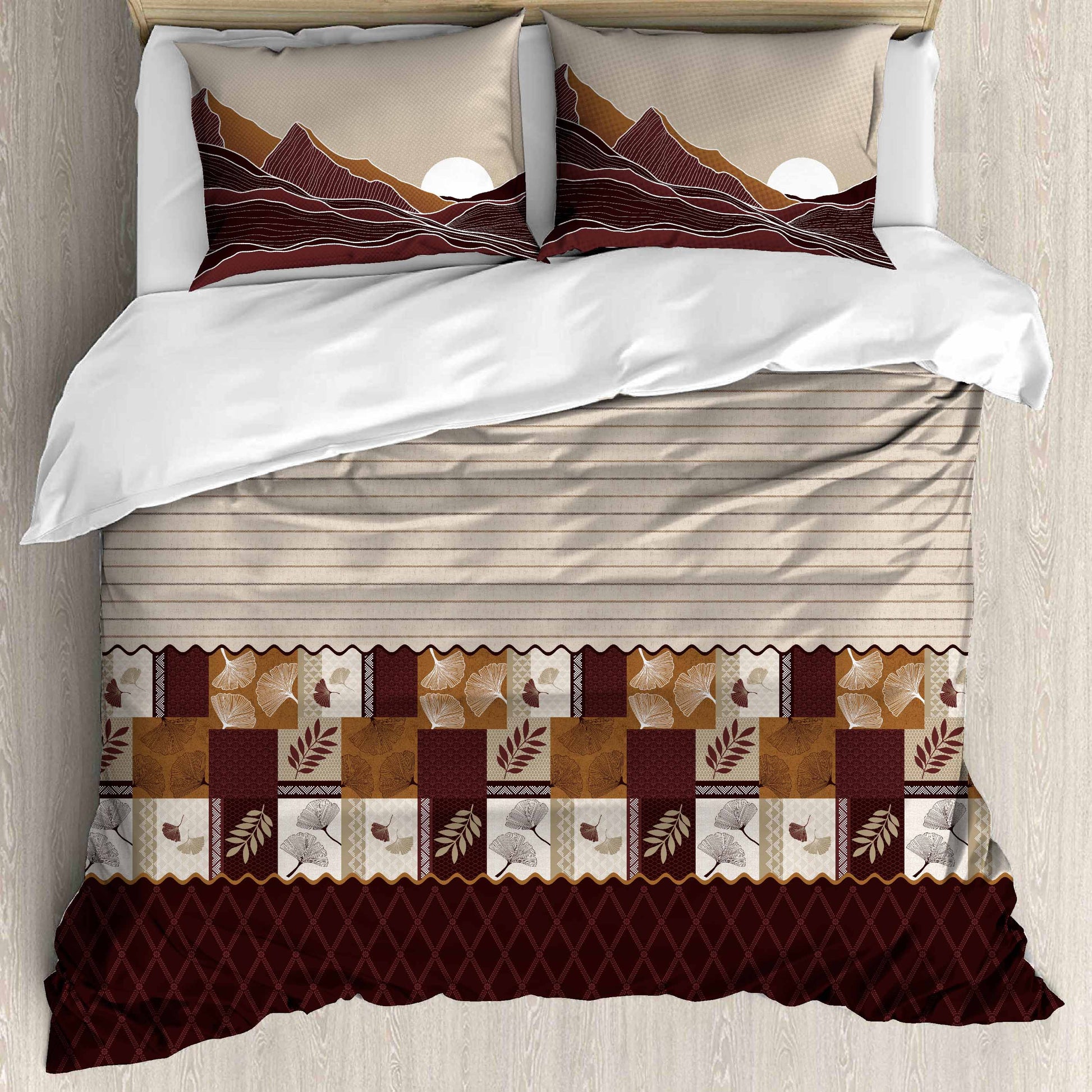 Cotton King Size Bedsheet Set – 180 TC (2.75x2.75m) with 2 Pillow Covers