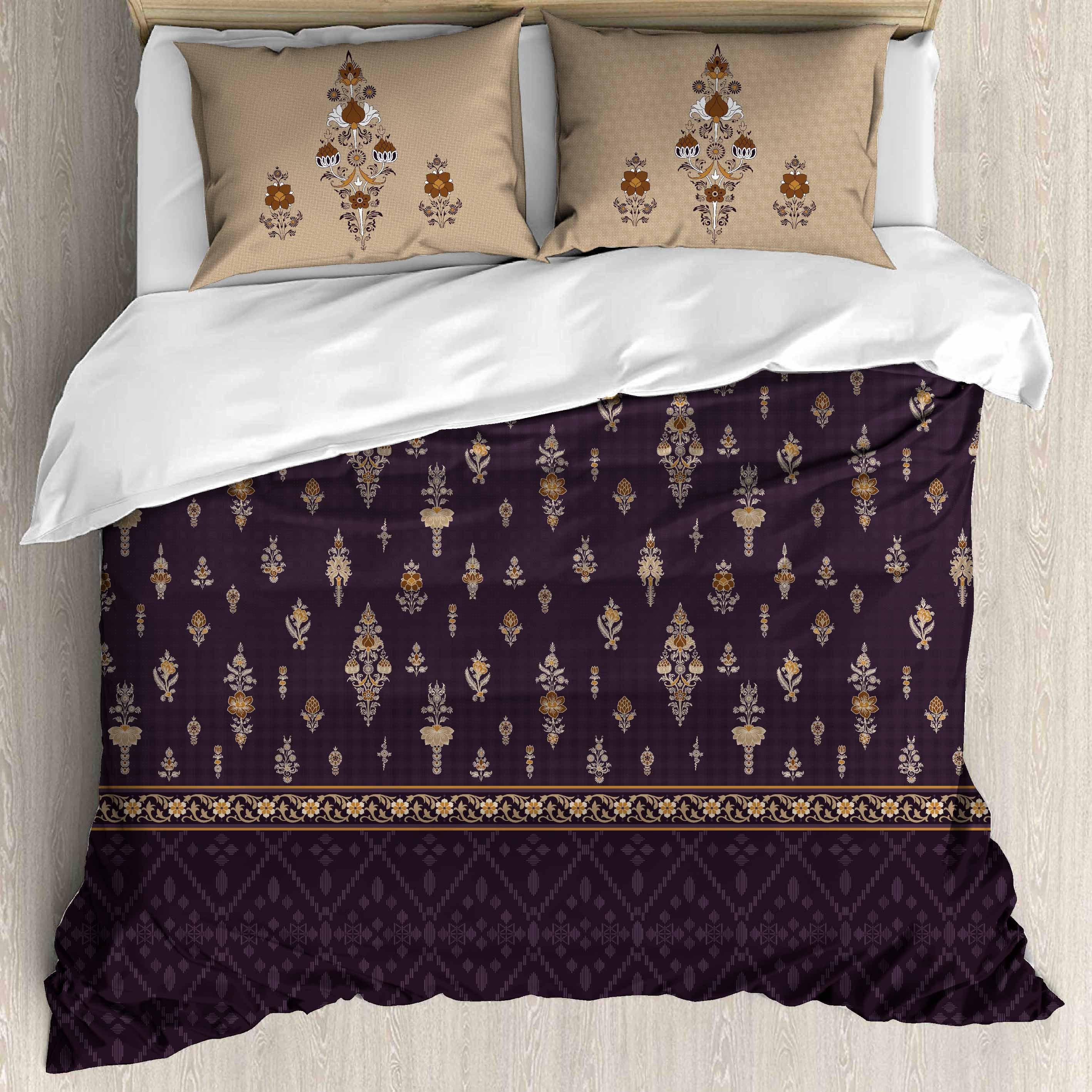 Cotton King Size Bedsheet Set – 180 TC (2.75x2.75m) with 2 Pillow Covers