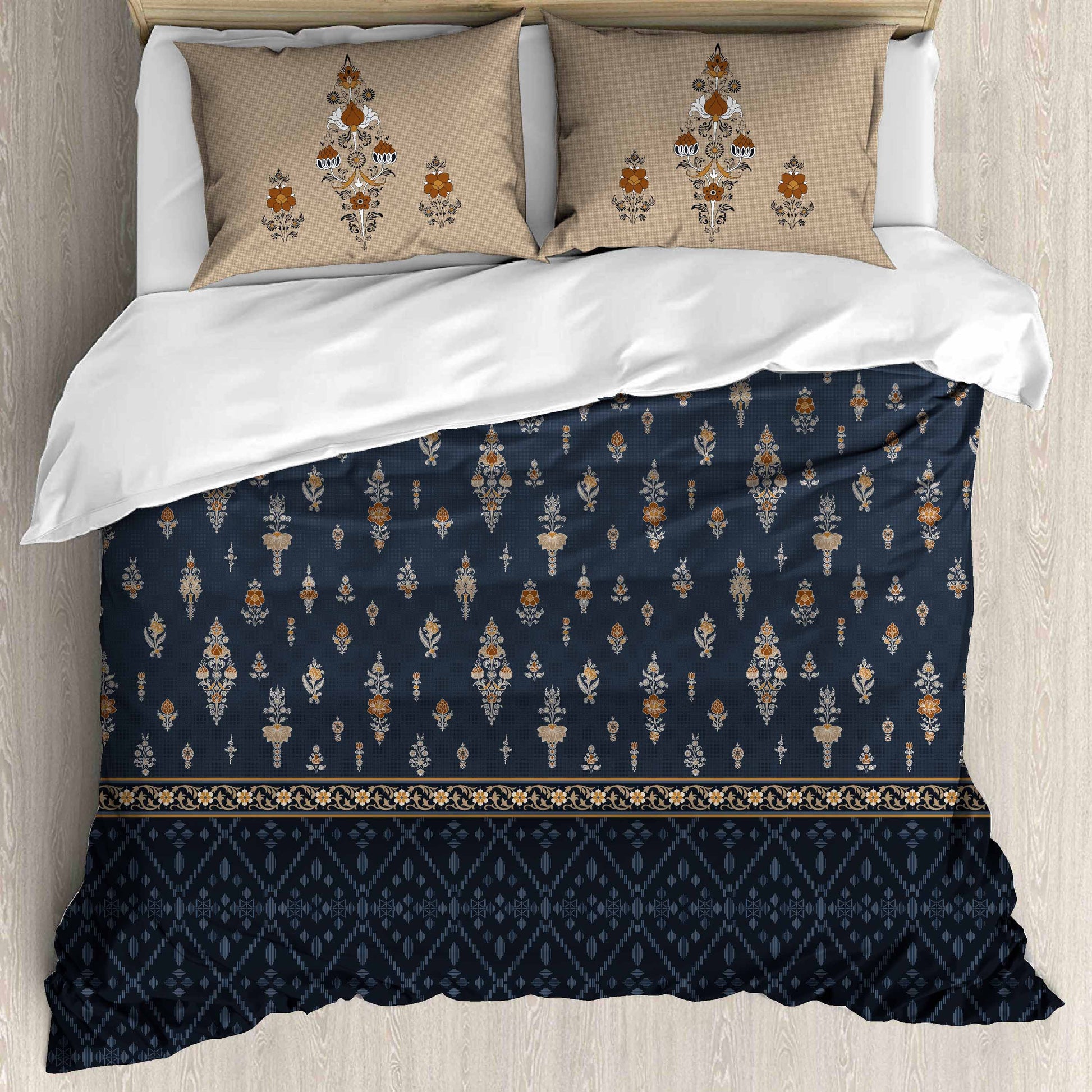 Premium Cotton King Size Bedsheet with 2 Pillow Covers – 180 TC (2.75m x 2.75m)