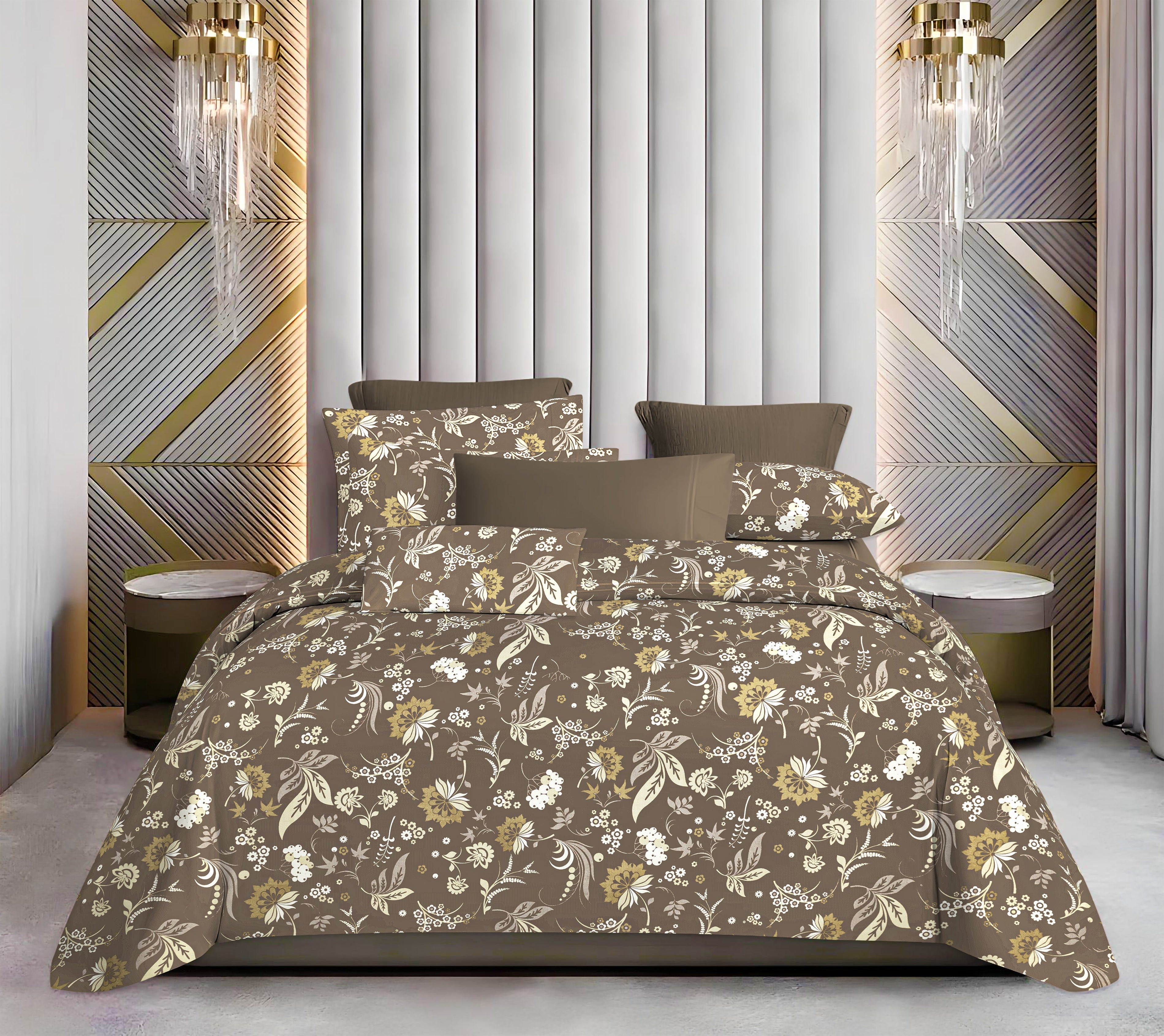 Luxurious King Size Cotton Bedsheet Set – 144 TC (1 Bedsheet + 2 Pillow Covers)