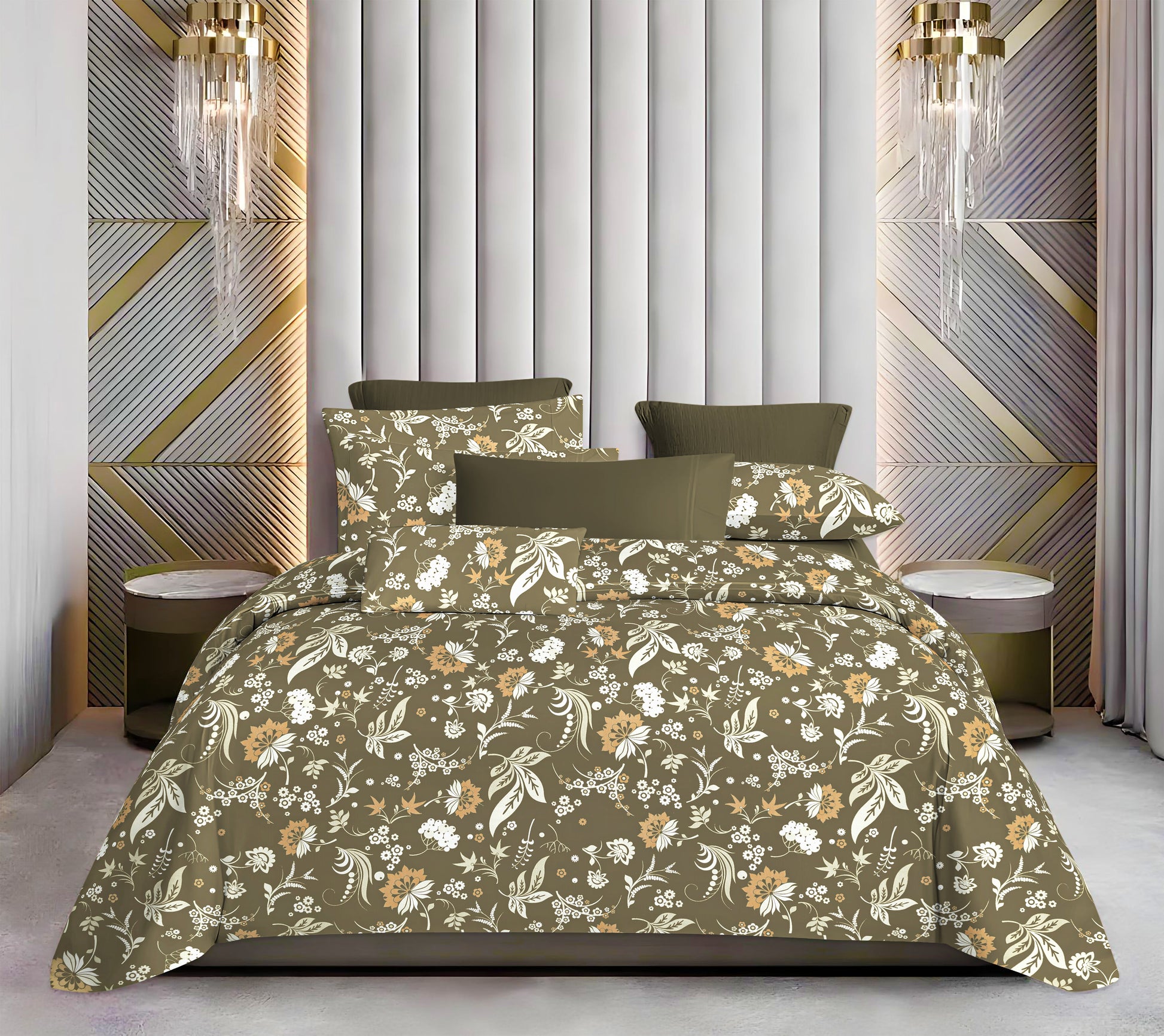 Luxurious King Size Cotton Bedsheet Set – 144 TC (1 Bedsheet + 2 Pillow Covers)