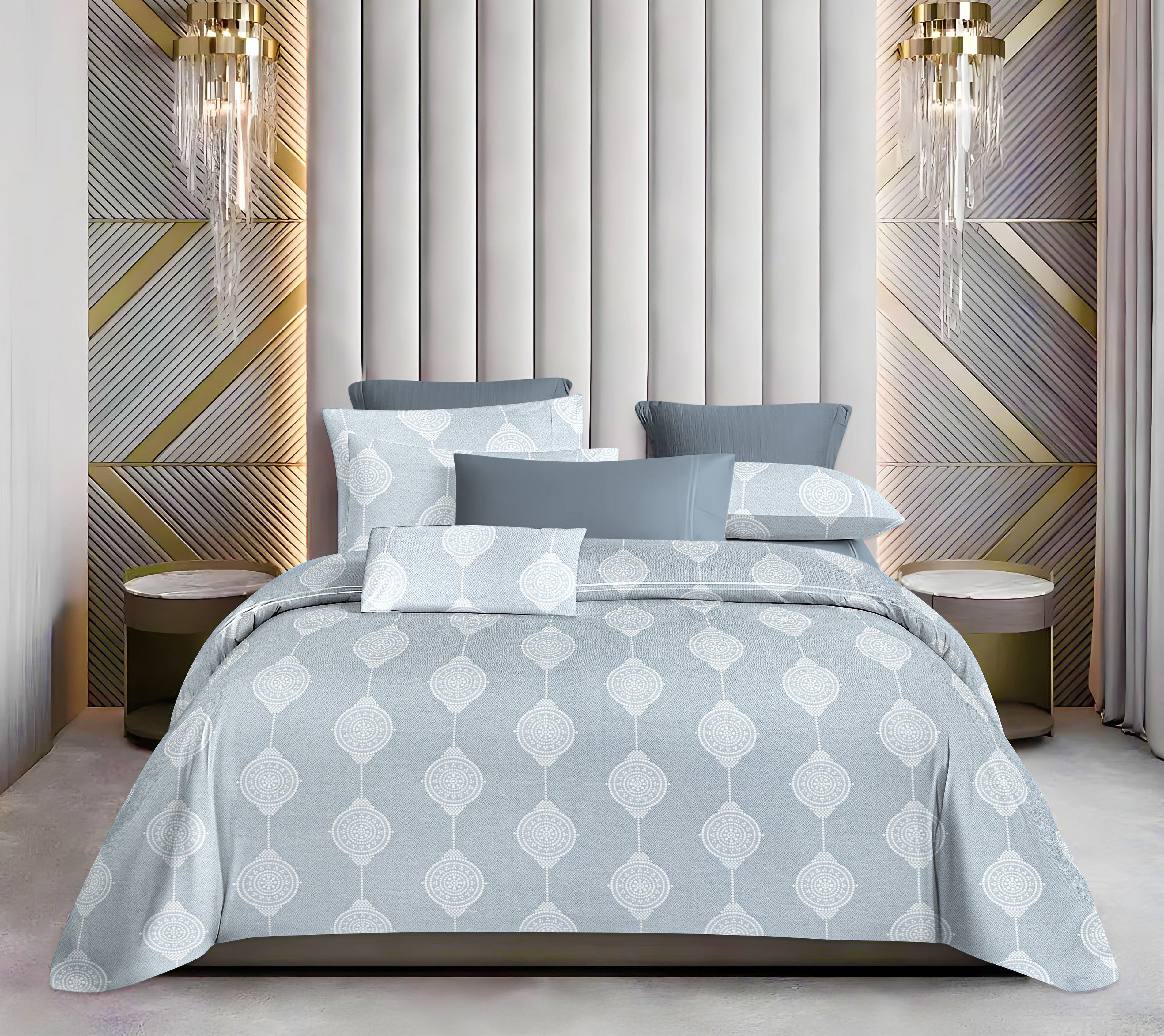 Luxurious King Size Cotton Bedsheet Set – 144 TC (1 Bedsheet + 2 Pillow Covers)