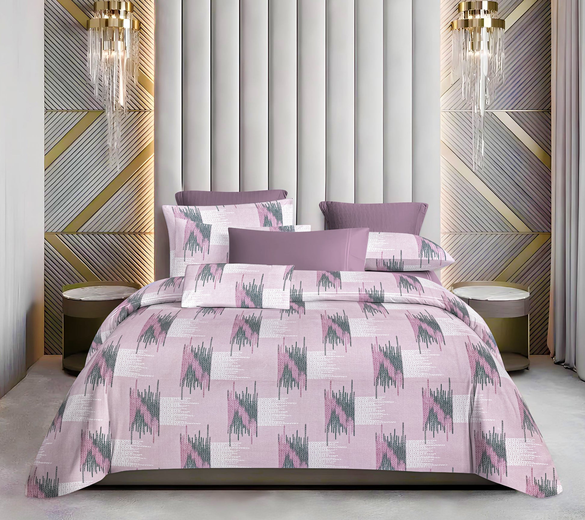 Luxurious King Size Cotton Bedsheet Set – 144 TC (1 Bedsheet + 2 Pillow Covers)