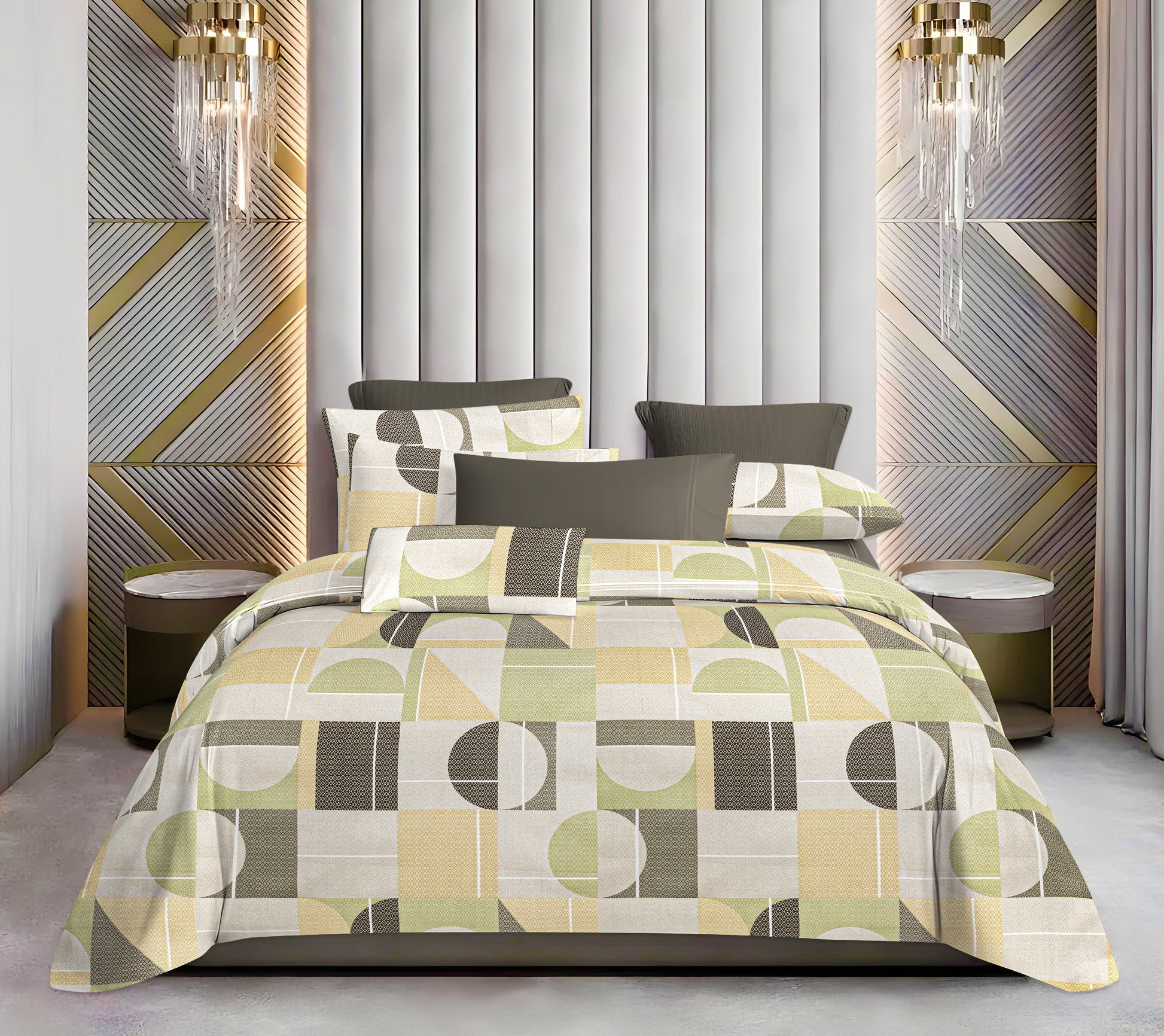 Luxurious King Size Cotton Bedsheet Set – 144 TC (1 Bedsheet + 2 Pillow Covers)