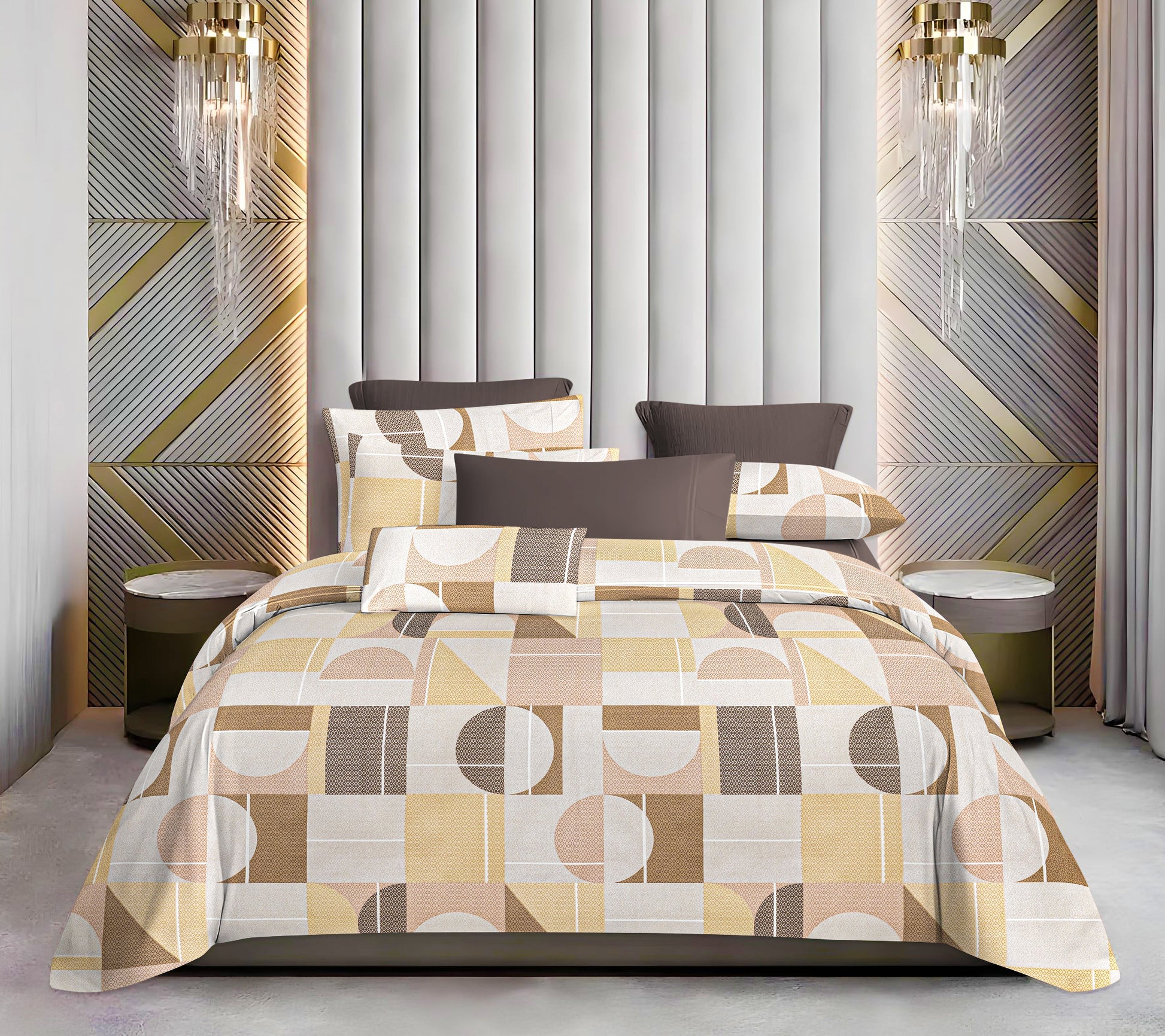 Luxurious King Size Cotton Bedsheet Set – 144 TC (1 Bedsheet + 2 Pillow Covers)