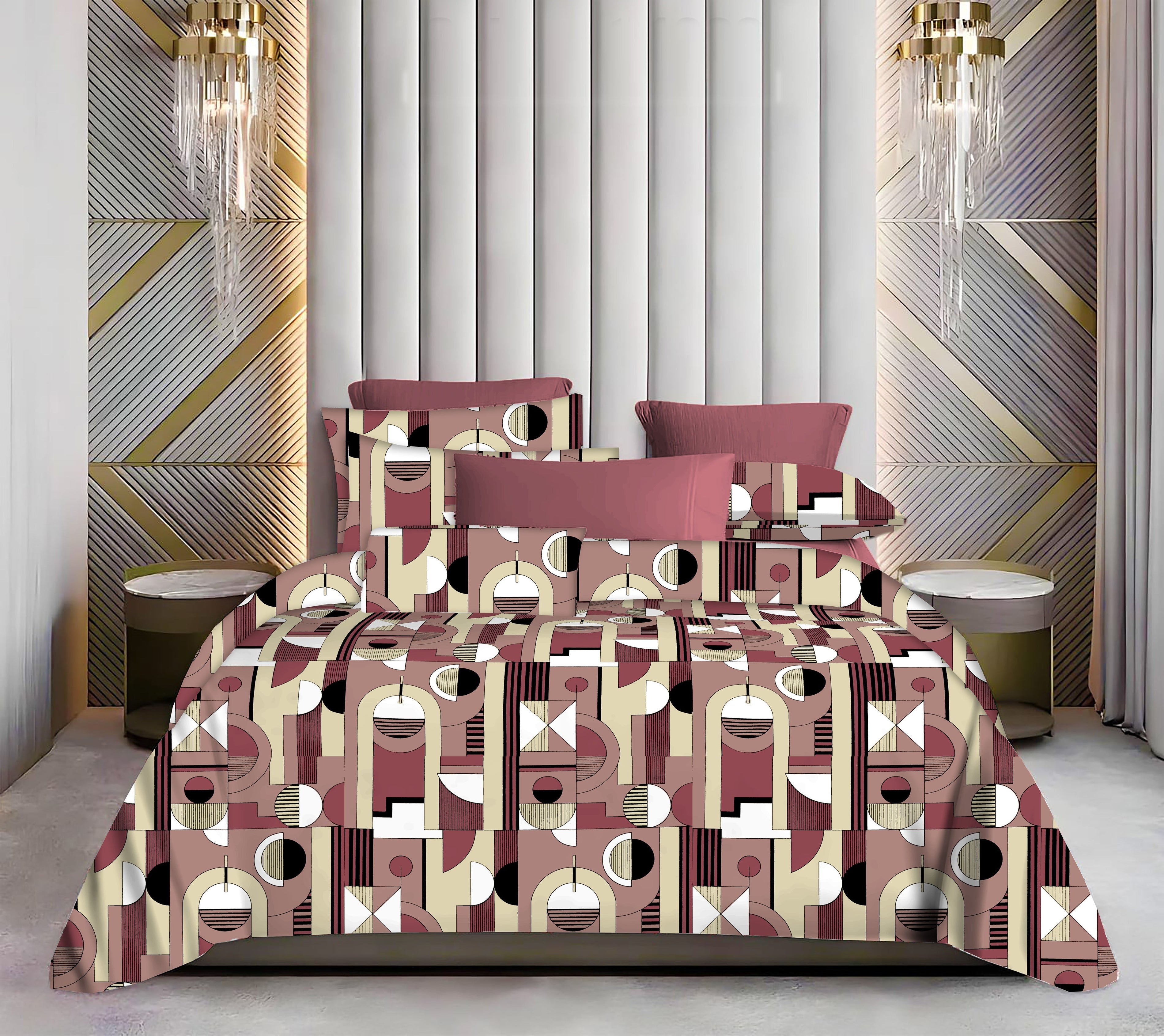 Cotton King Size Bedsheet Set – 120 TC (2.75x2.75m) with 2 Pillow Covers