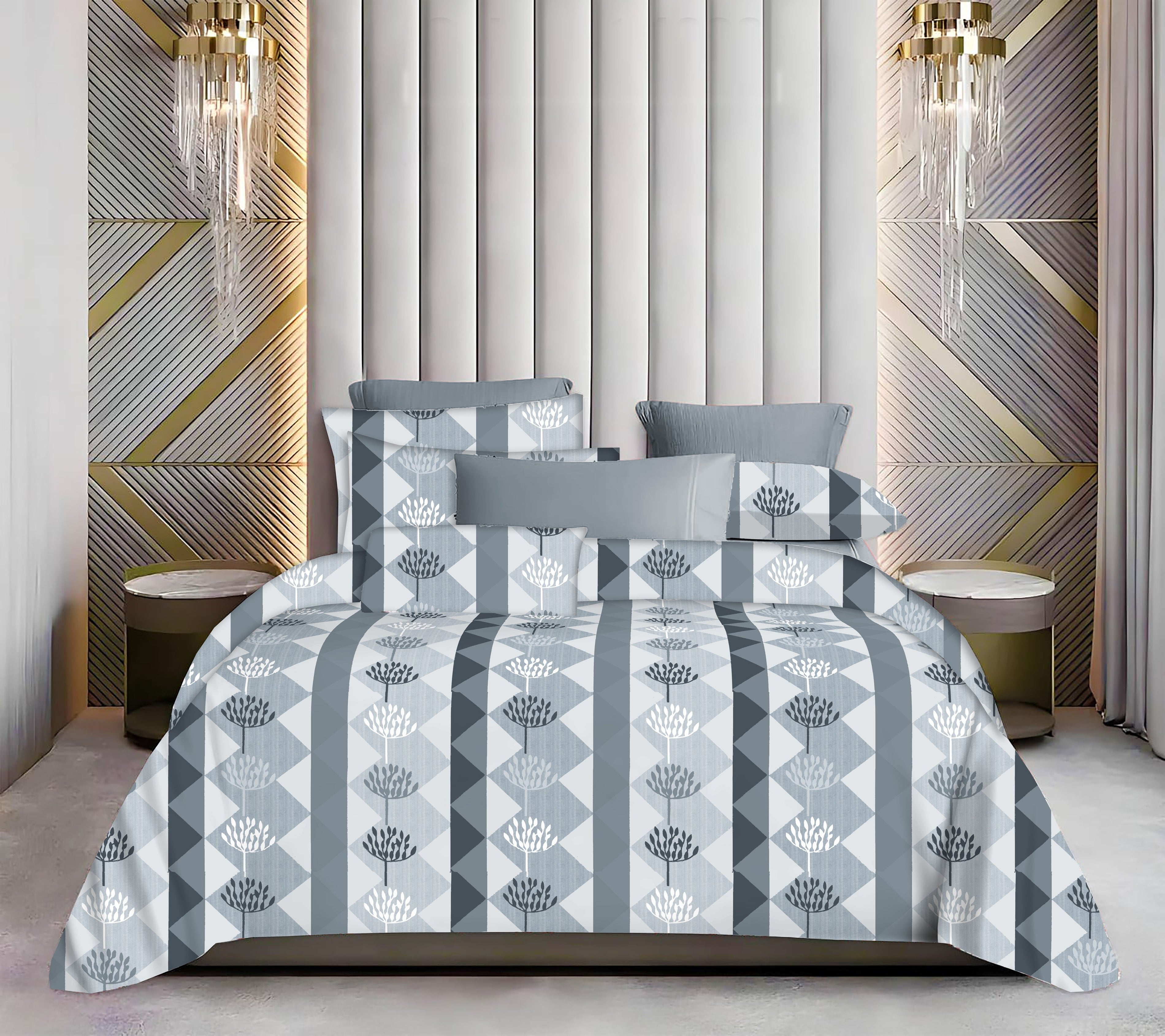 Cotton King Size Bedsheet Set – 120 TC (2.75x2.75m) with 2 Pillow Covers