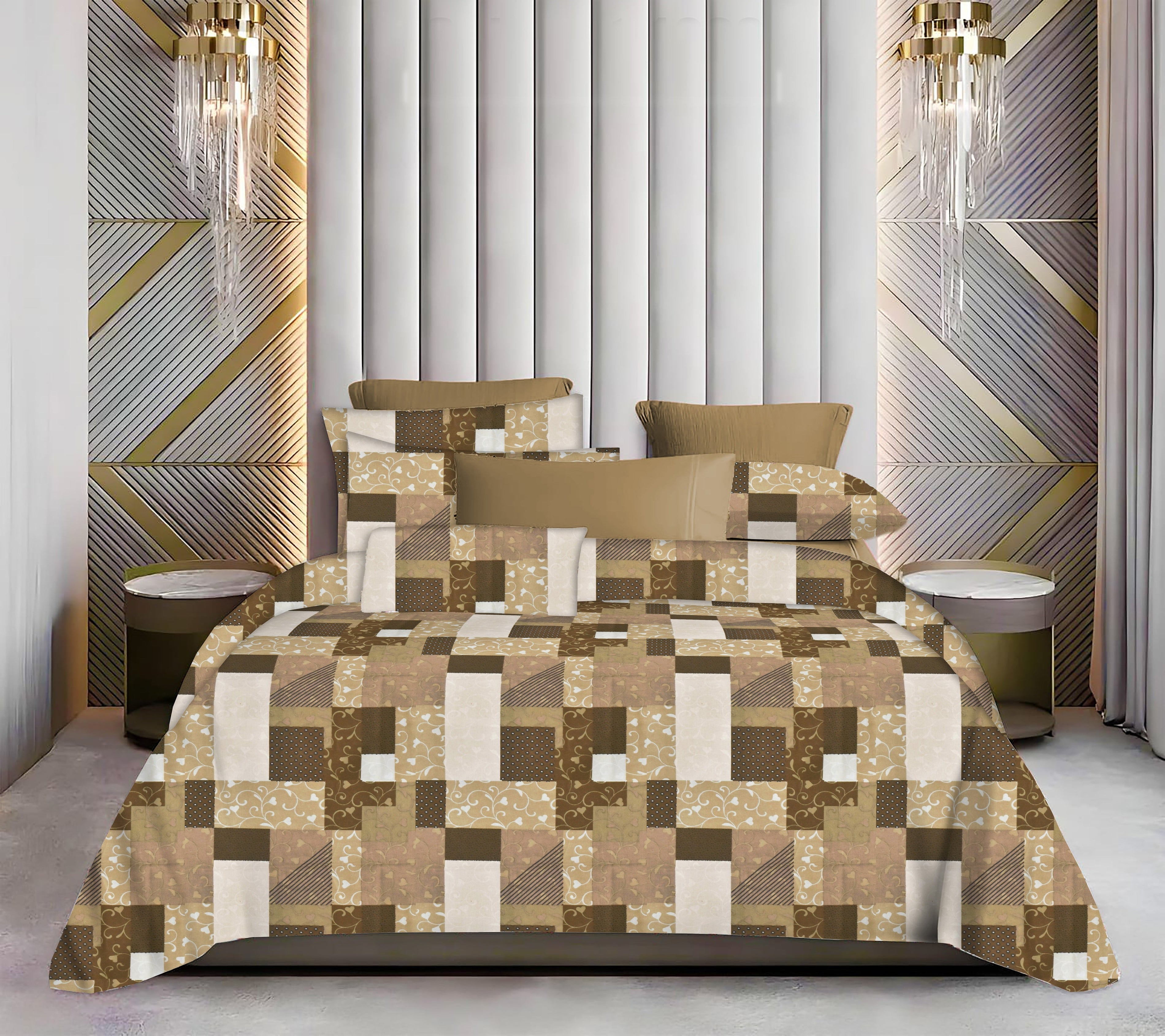 Cotton King Size Bedsheet Set – 120 TC (2.75x2.75m) with 2 Pillow Covers