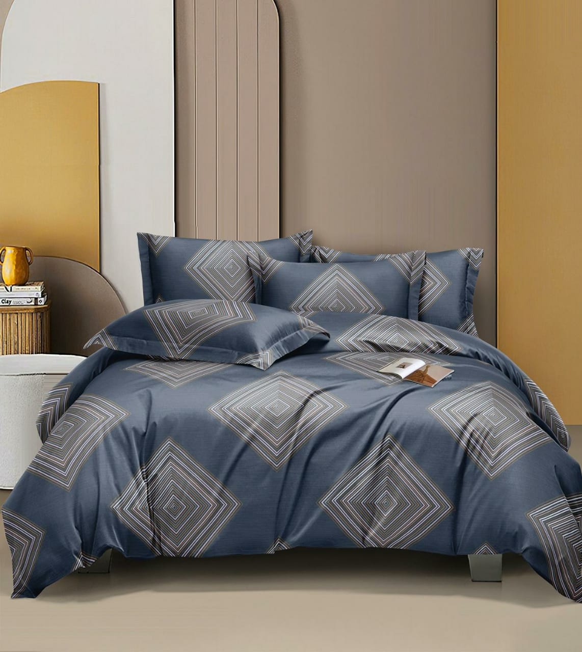 Luxury Micro Fabric Comforter Set – 5 Pieces (King Size)