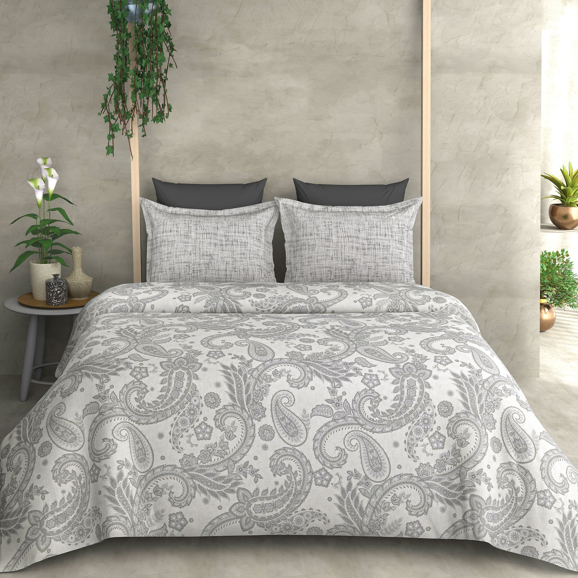 Premium Cotton 180TC King Size Bedsheet with 2 Pillow Covers – 2.75m x 2.75m