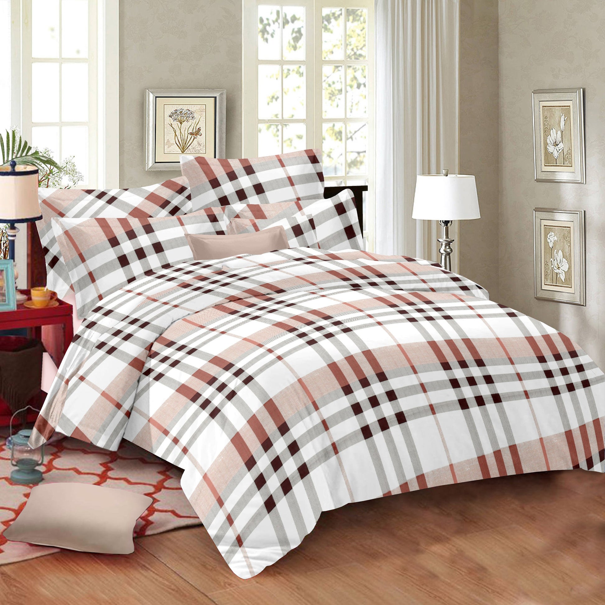 Cotton King Size Bedsheet Set - 144 TC (2.75x2.75m) with 2 Pillow Covers