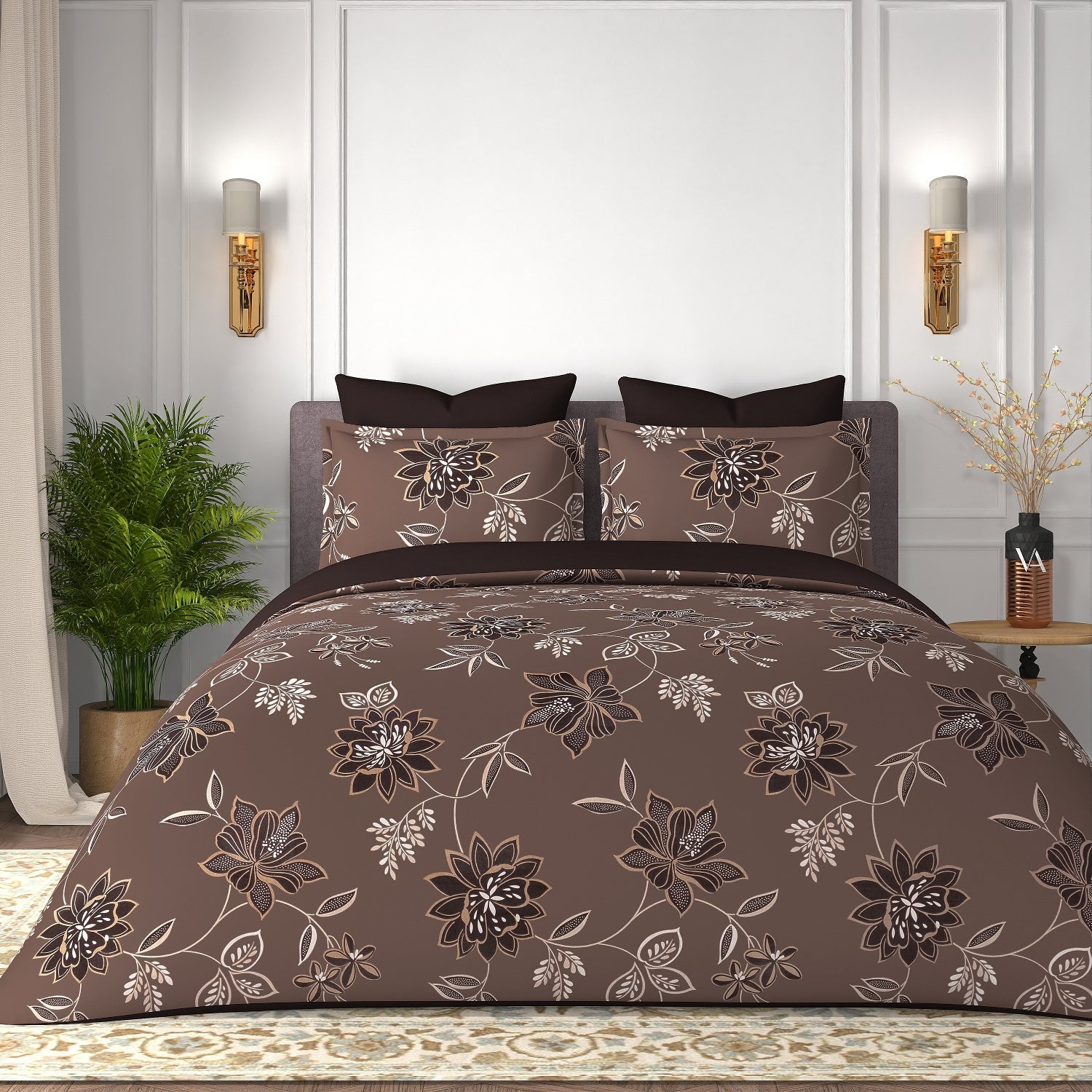 Cotton King Size Bedsheet Set - 180 TC (2.75 x 2.75m) with 2 Pillow Covers