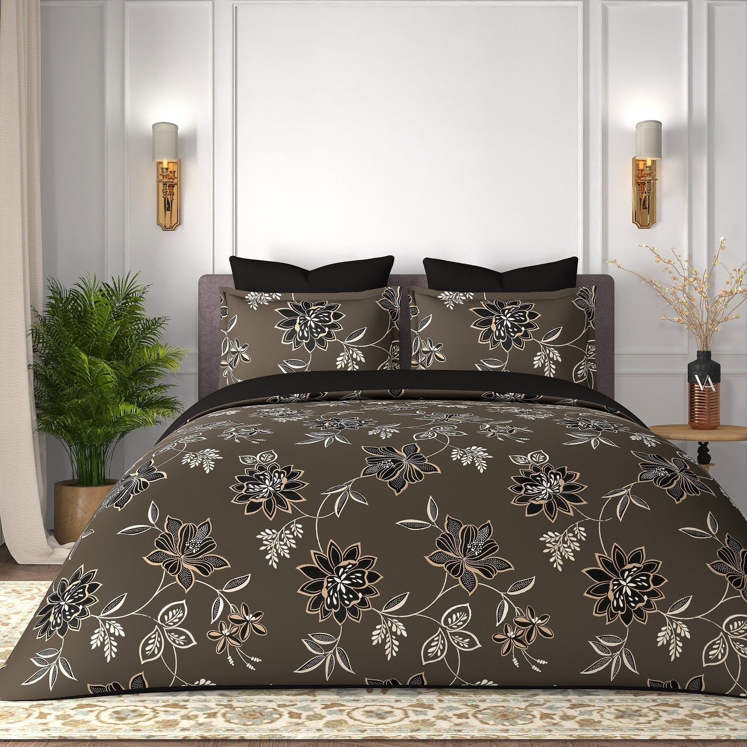 Cotton King Size Bedsheet Set - 180 TC (2.75 x 2.75m) with 2 Pillow Covers