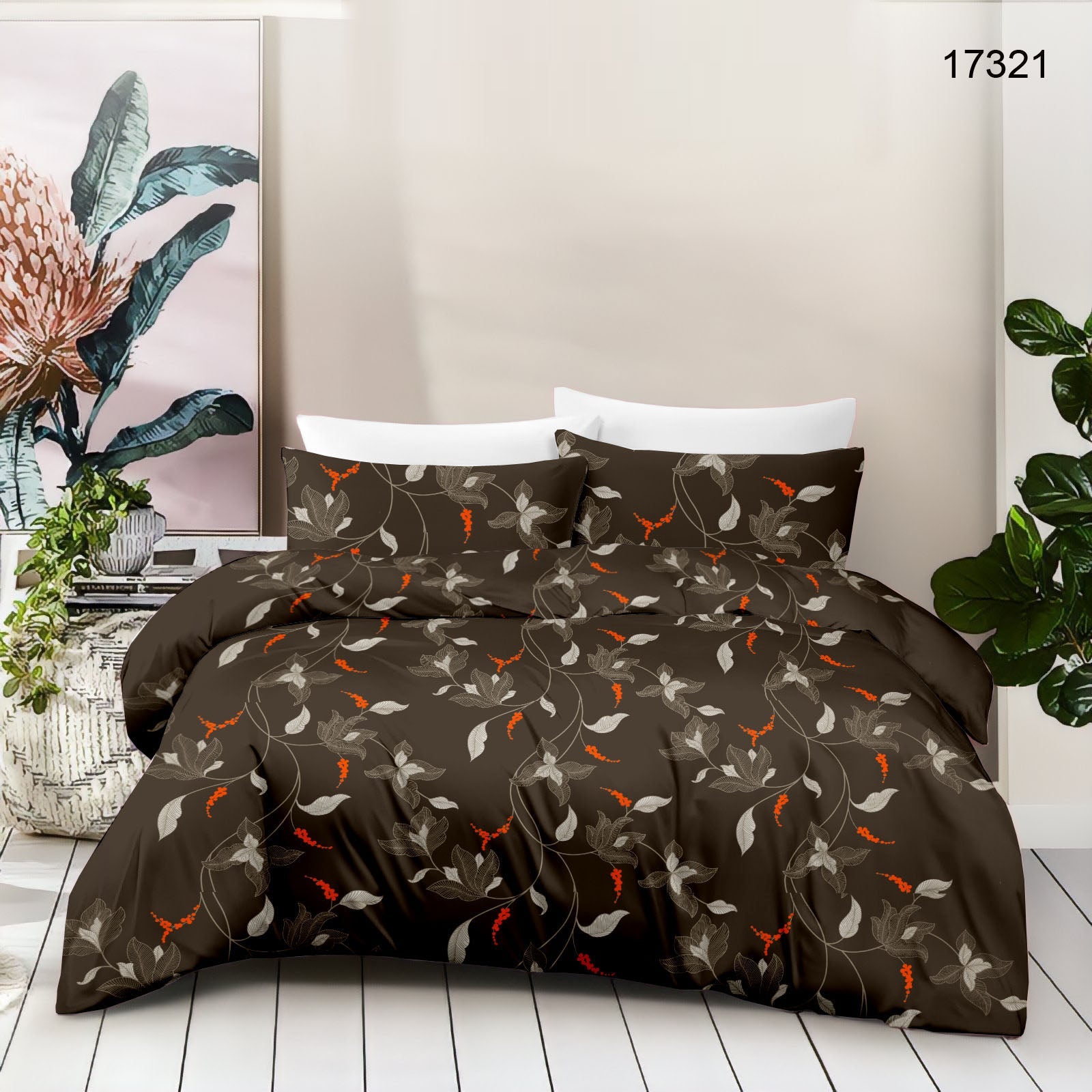 Cotton King Size Bedsheet Set - 180 TC (2.75 x 2.75m) with 2 Pillow Covers