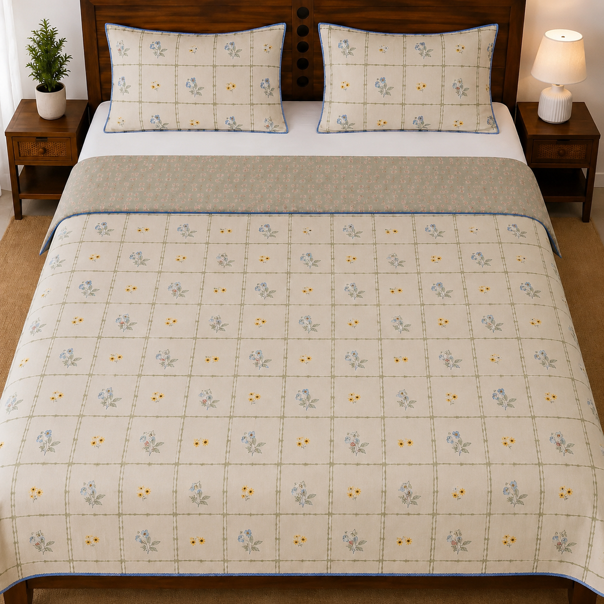 100% Cotton Reversible Double Bed Dohar