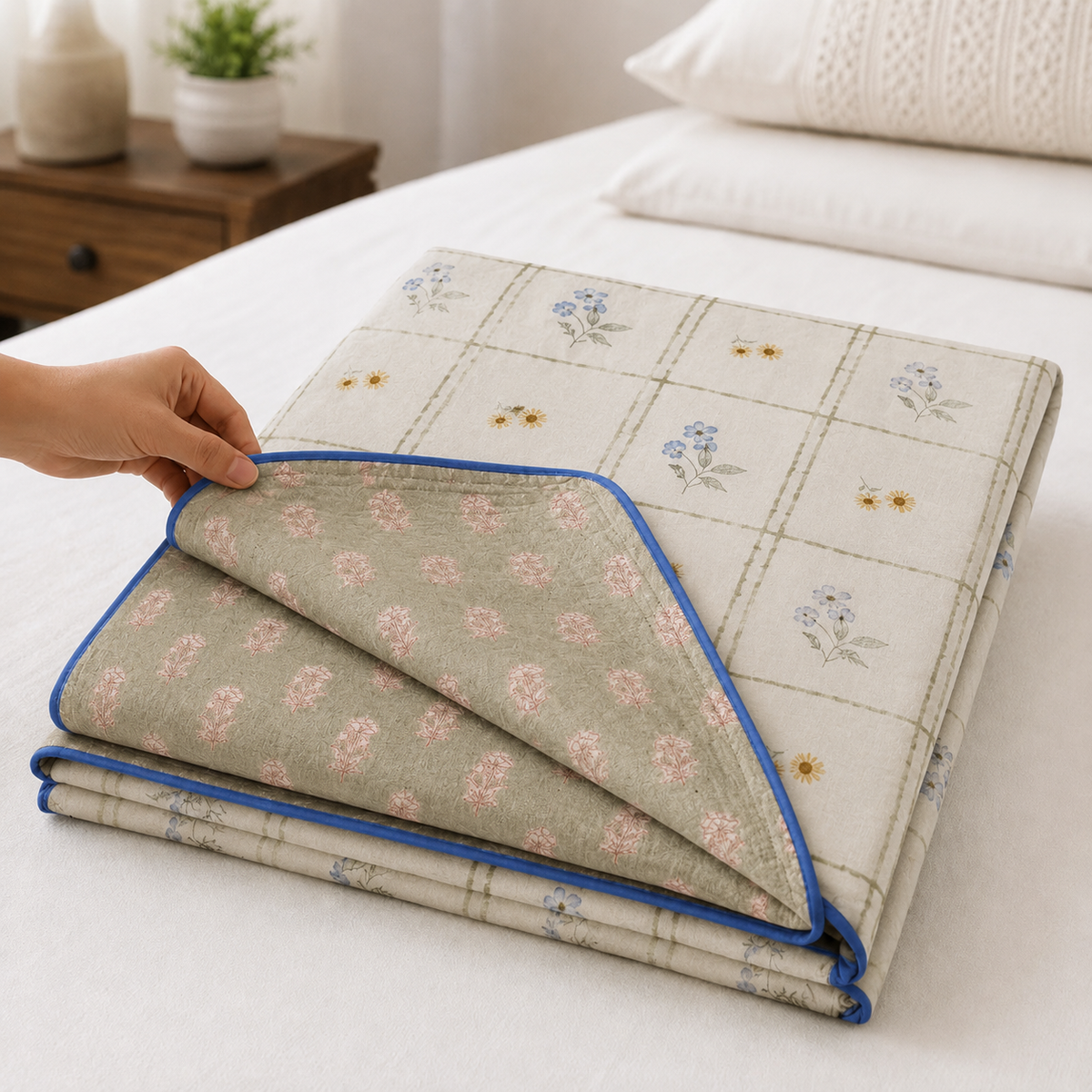 100% Cotton Reversible Double Bed Dohar