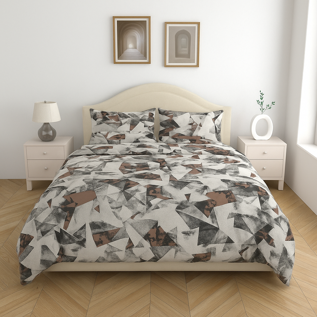 Premium Cotton 180TC King Size Bedsheet with 2 Pillow Covers – 2.75m x 2.75m