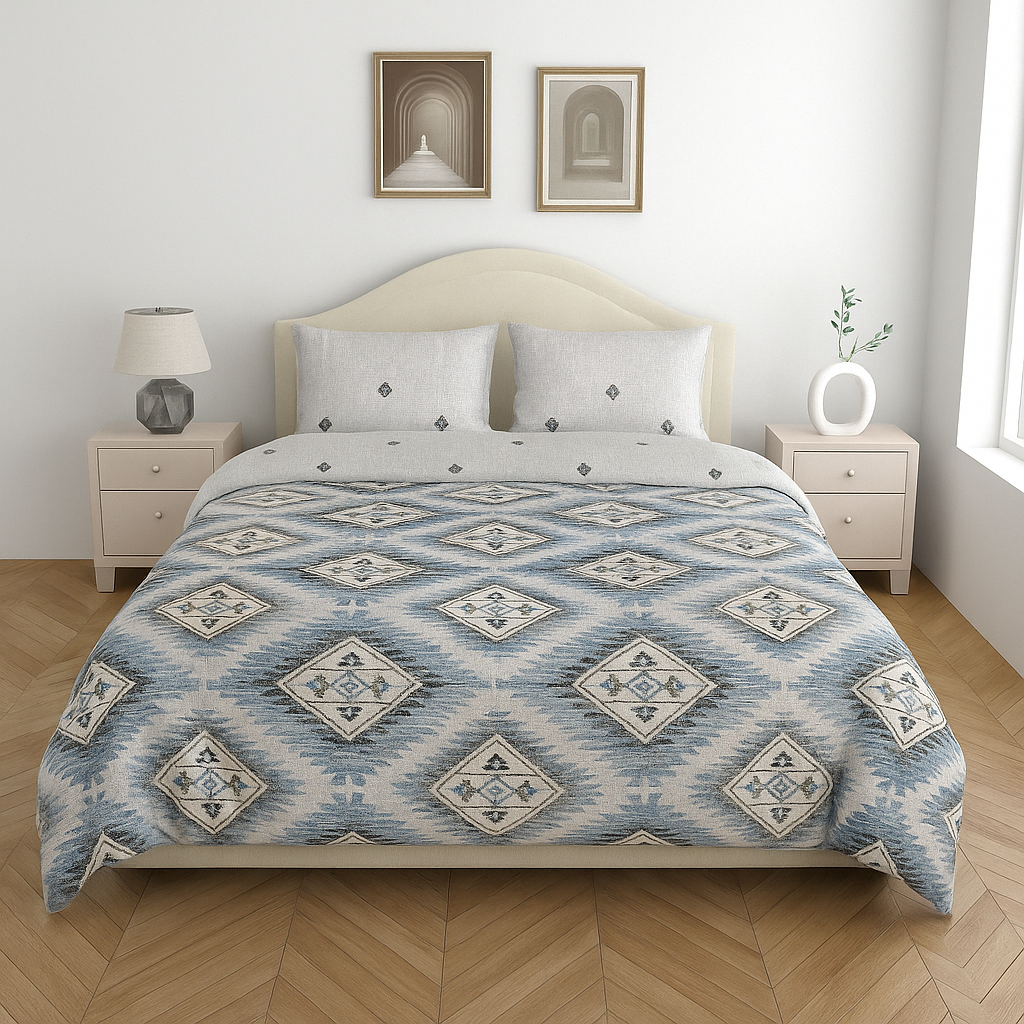 Premium Cotton 180TC King Size Bedsheet with 2 Pillow Covers – 2.75m x 2.75m