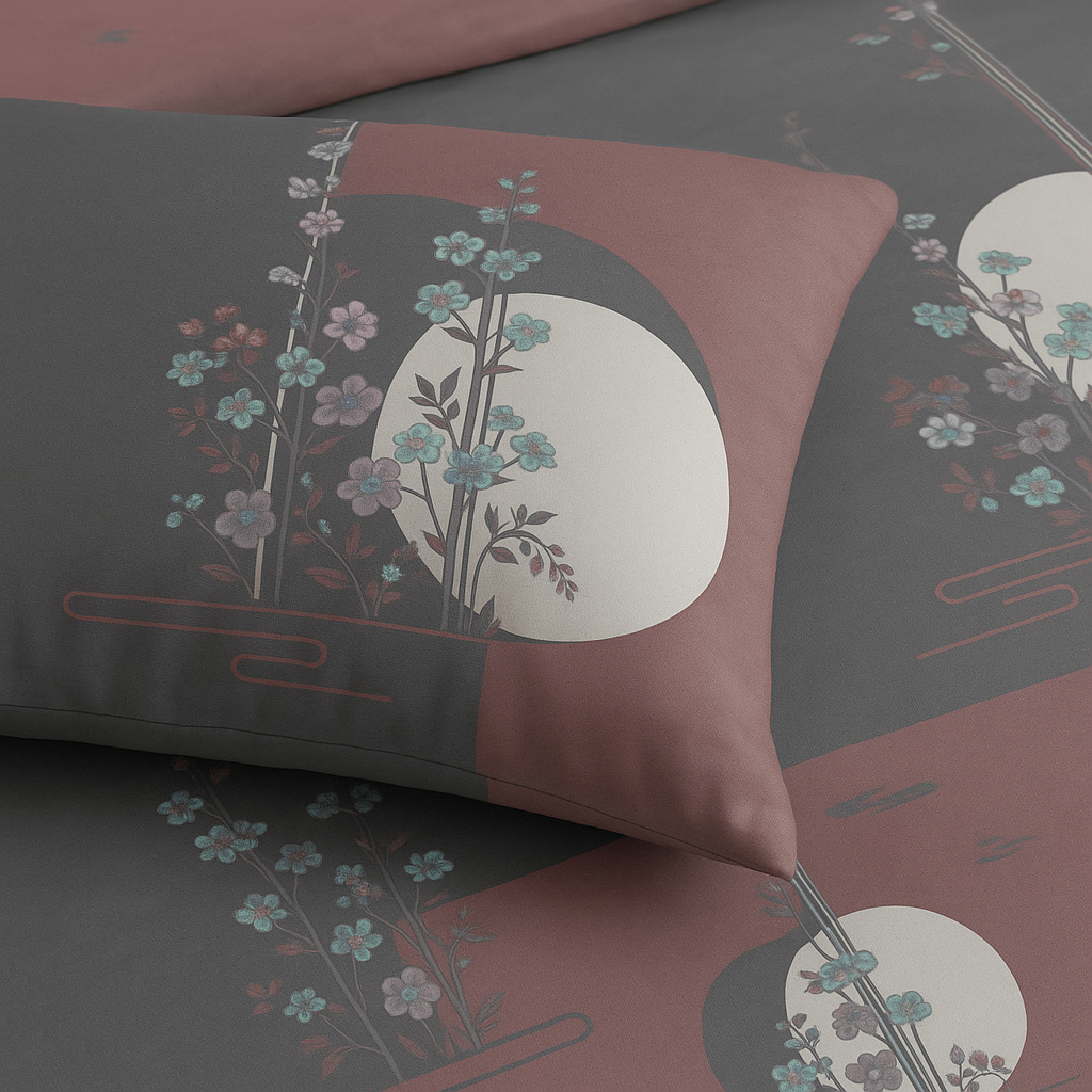 Luxury Satin Cotton 350 TC King Size Bedsheet with 2 Pillow Covers – 2.75 x 2.75 m
