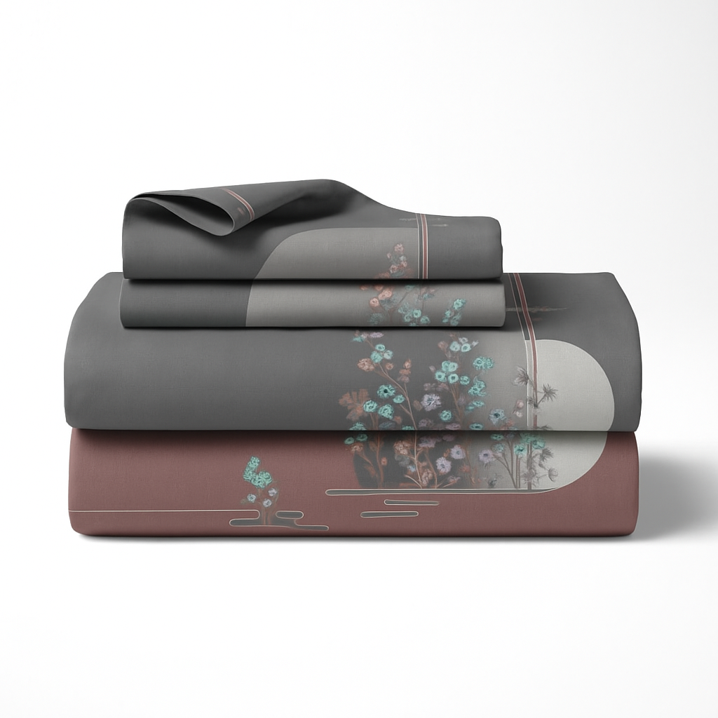 Luxury Satin Cotton 350 TC King Size Bedsheet with 2 Pillow Covers – 2.75 x 2.75 m