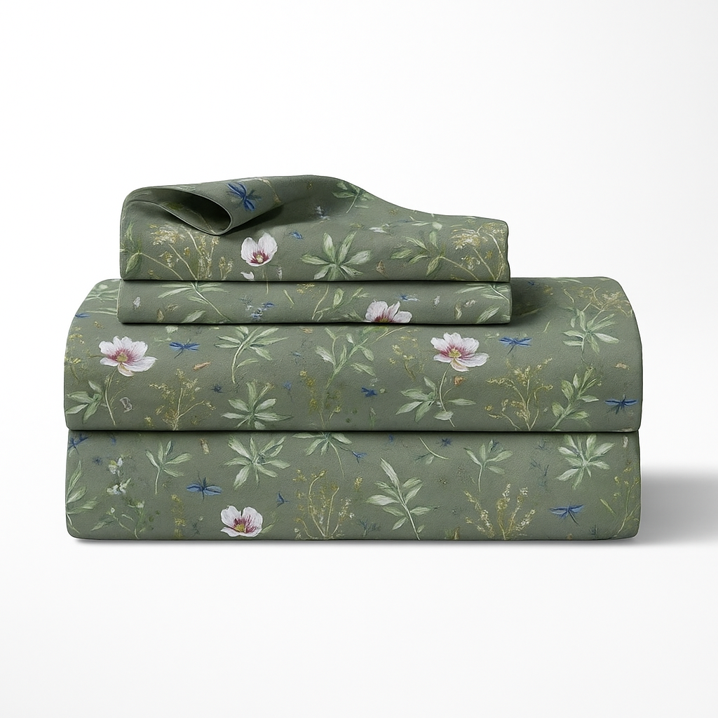 Satin Cotton 350 TC Super King Bedsheet Set – 3m x 3m with 2 Pillow Covers