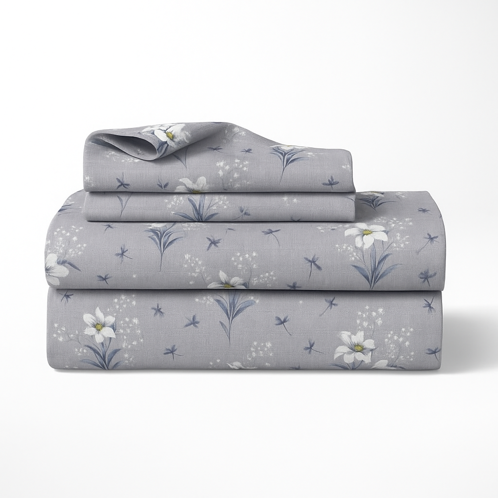 Satin Cotton 350 TC Super King Bedsheet Set – 3m x 3m with 2 Pillow Covers