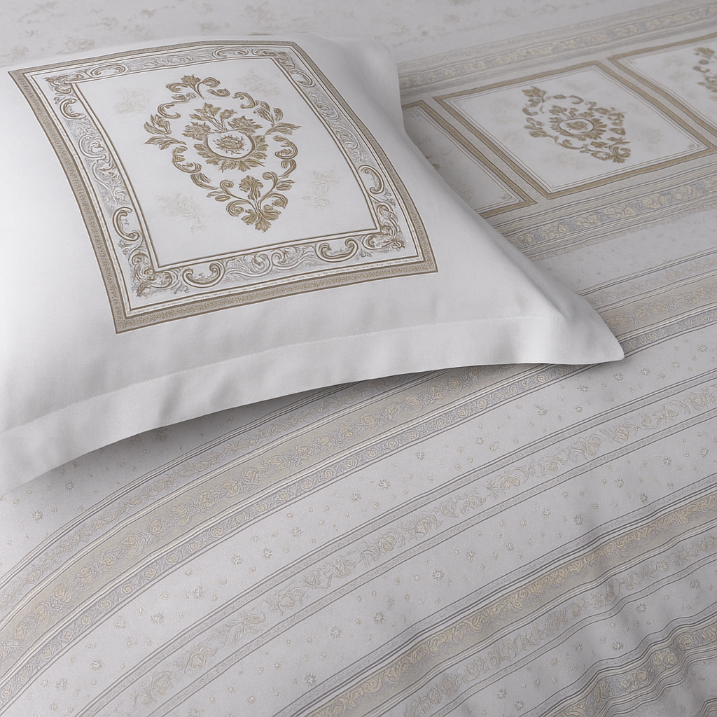 Luxury Cotton 200TC King Size Double Bedsheet with 2 Pillow Covers – 2.75 x 2.75 m