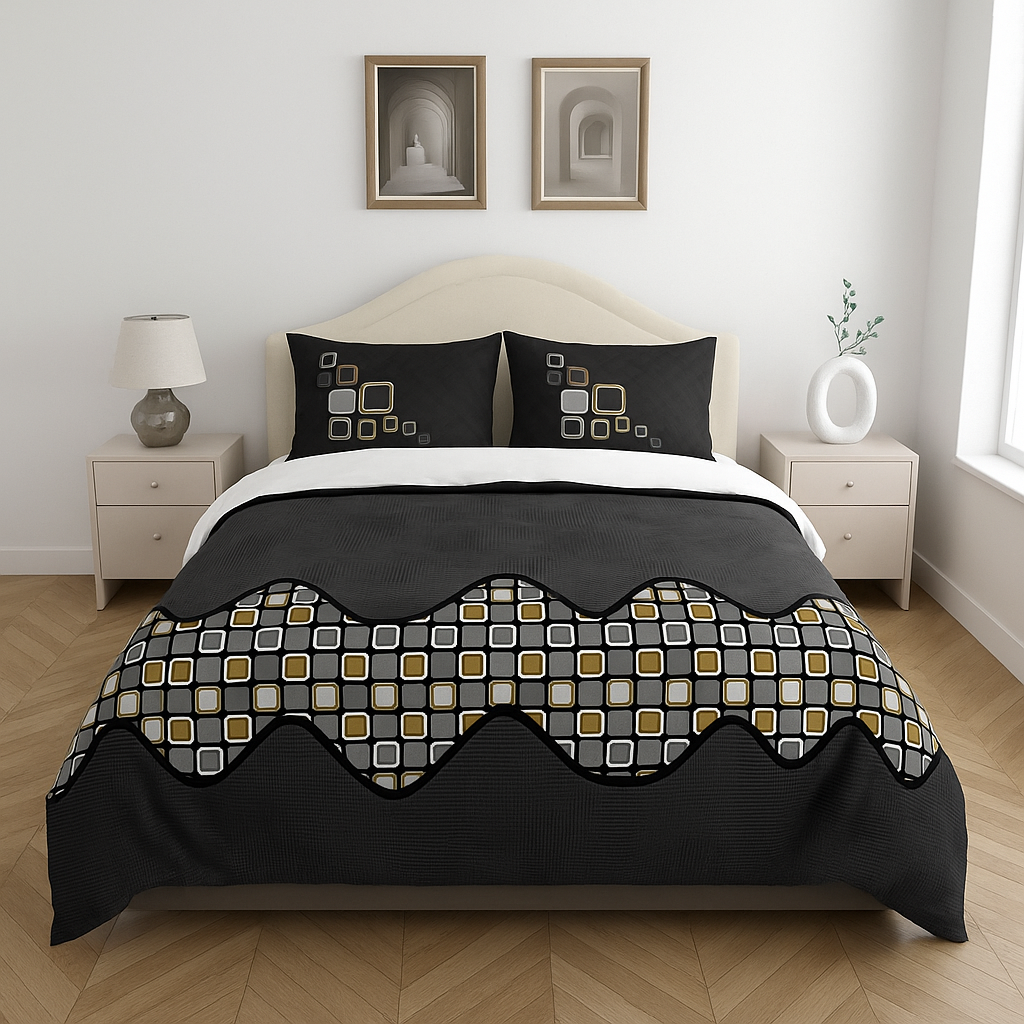 Premium Cotton King Size Bedsheet with 2 Pillow Covers – 180 TC (2.75m x 2.75m)