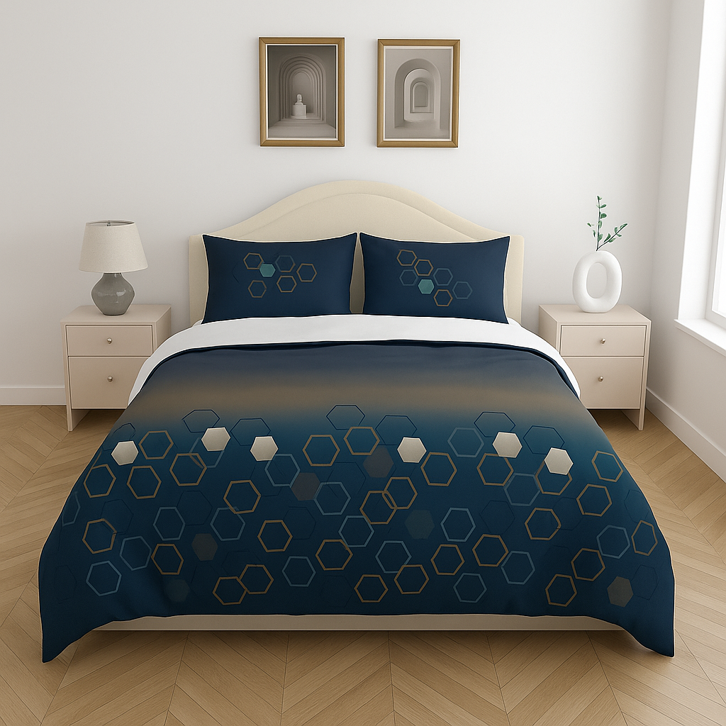 Premium Cotton King Size Bedsheet with 2 Pillow Covers – 180 TC (2.75m x 2.75m)
