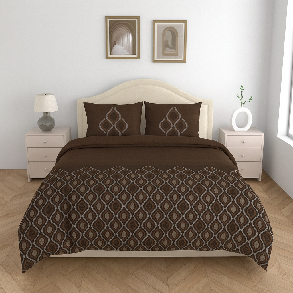 Premium Cotton King Size Bedsheet with 2 Pillow Covers – 180 TC (2.75m x 2.75m)