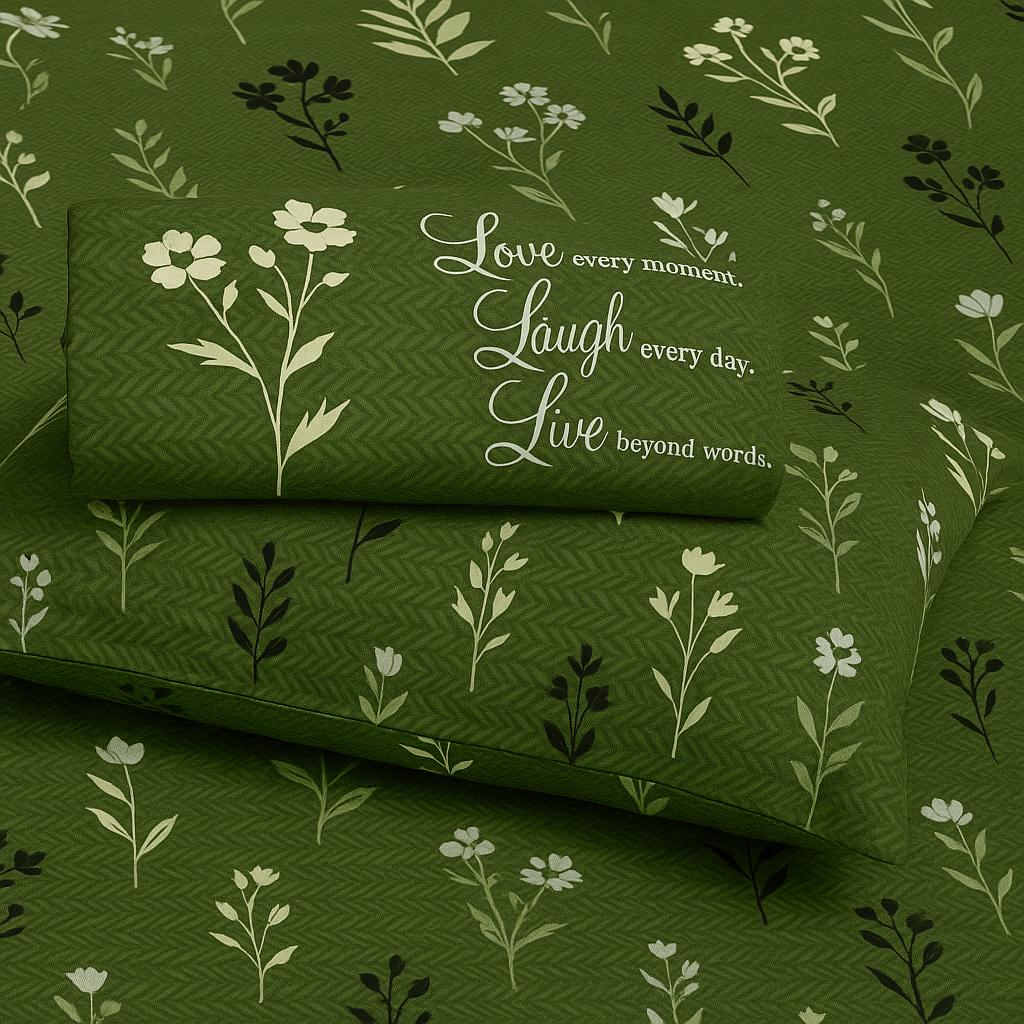 Premium Cotton King Size Bedsheet with 2 Pillow Covers – 180 TC (2.75m x 2.75m)