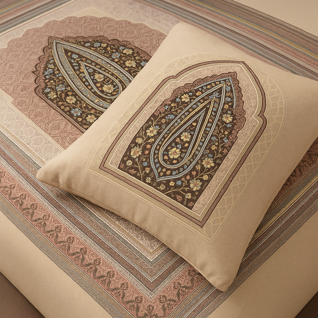 Luxury Satin Cotton 250TC King Size Bedsheet with 2 Pillow Covers (2.75m x 2.75m)