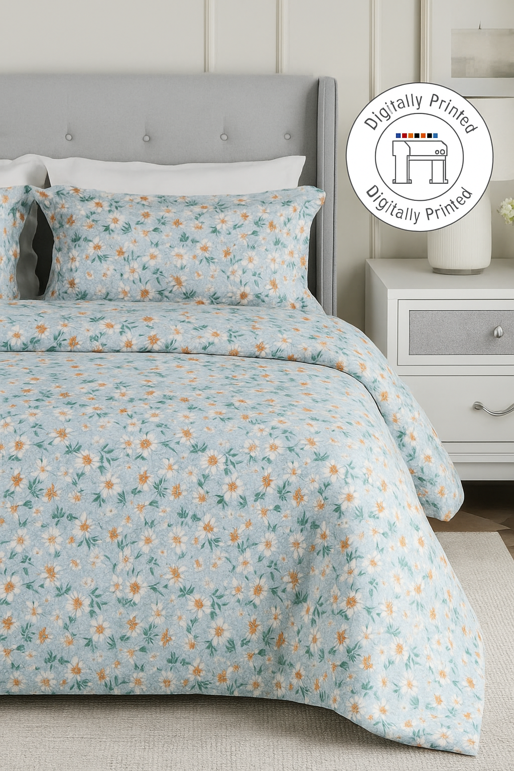 Premium Cotton 180TC King Size Bedsheet with 2 Pillow Covers – 2.75m x 2.75m