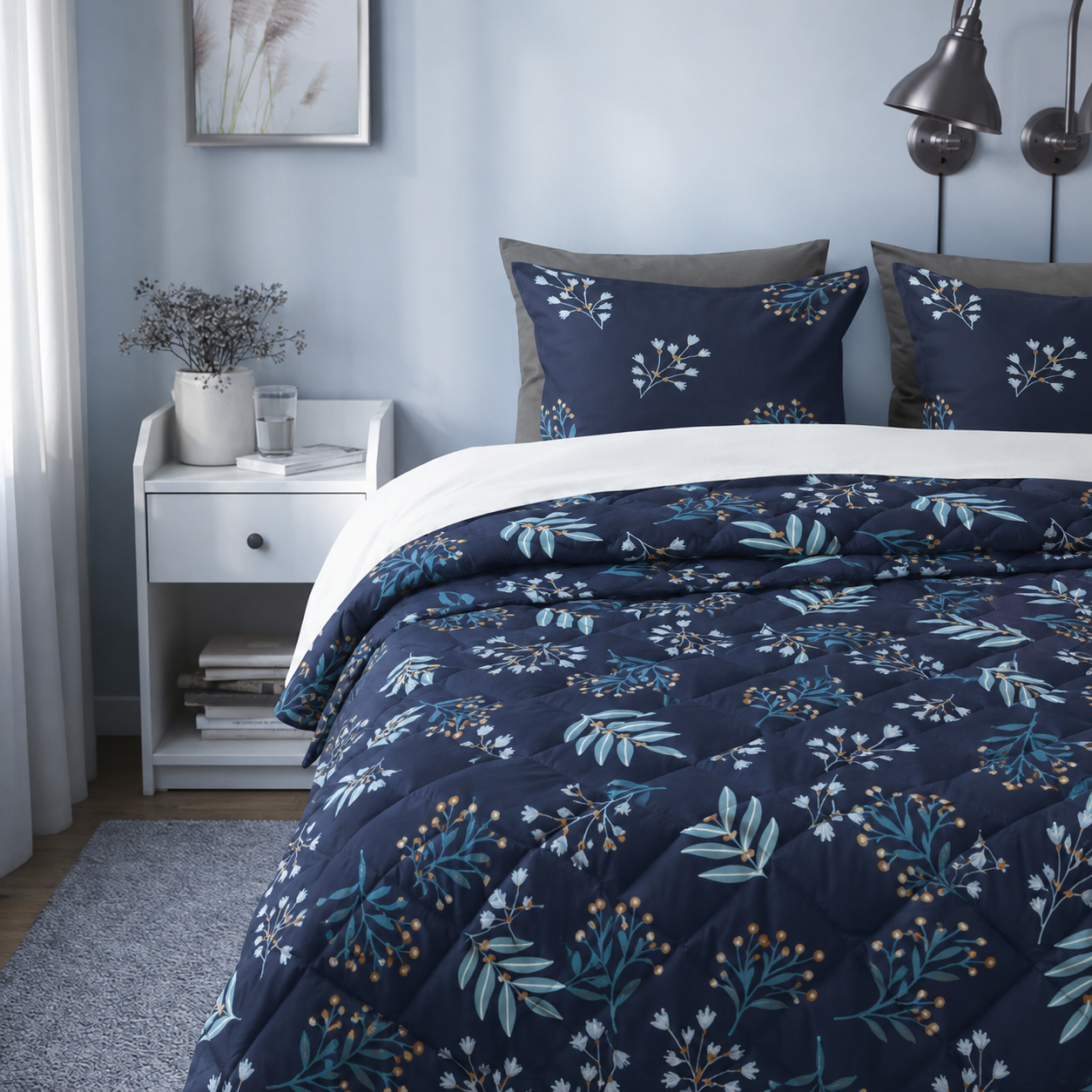 Luxury Microfiber Comforter Set (4 Pieces) | Soft, Lightweight & All-Season Bedding Set