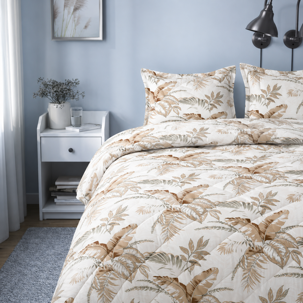 Elegant Designer Comforter Set 4 Piece Luxury Bedroom Ensemble